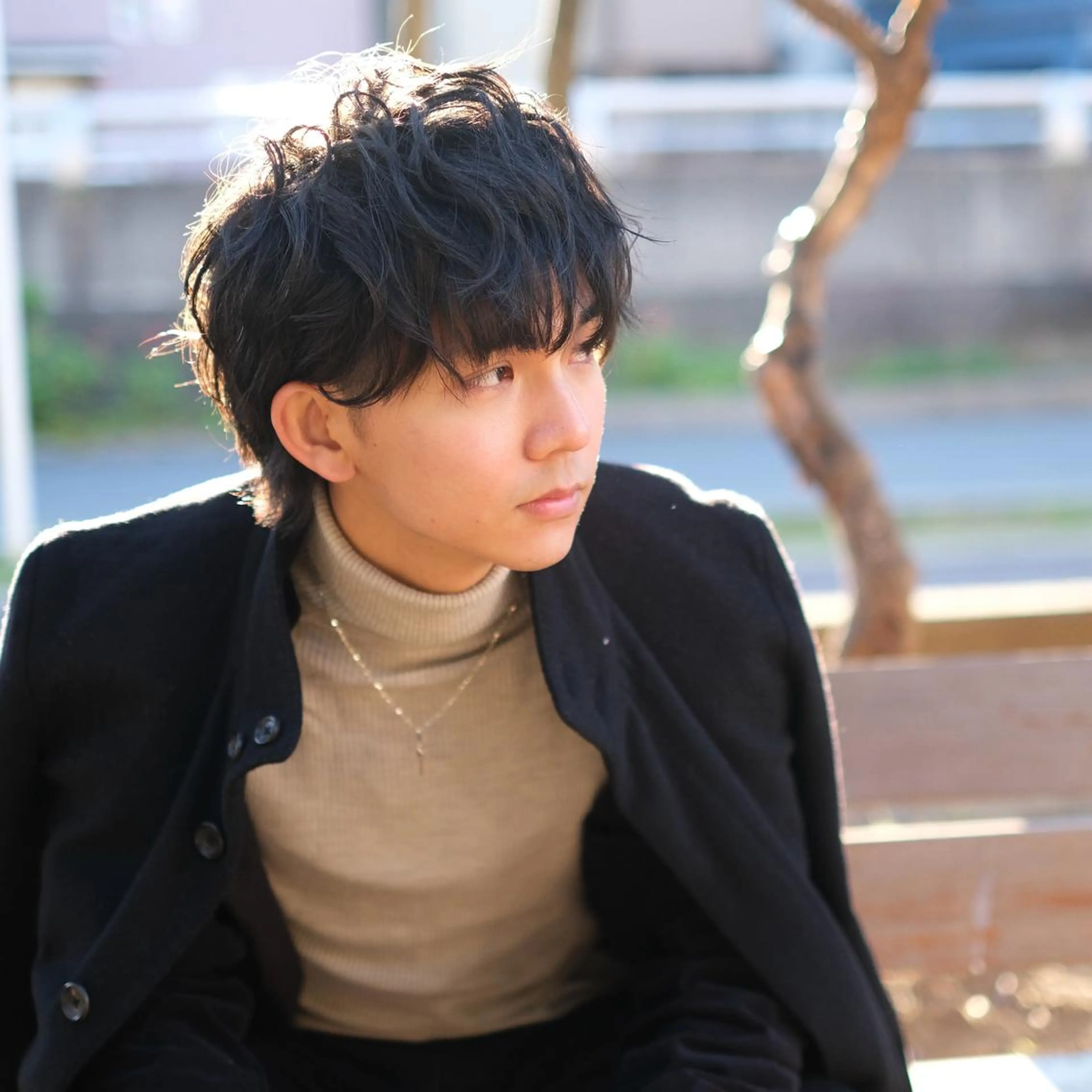 ショート メンズ マッシュ メンズパーマ レイヤーカット 船橋🔸髪質改善 🔸艶髪カラー/蓮のヘアスタイル