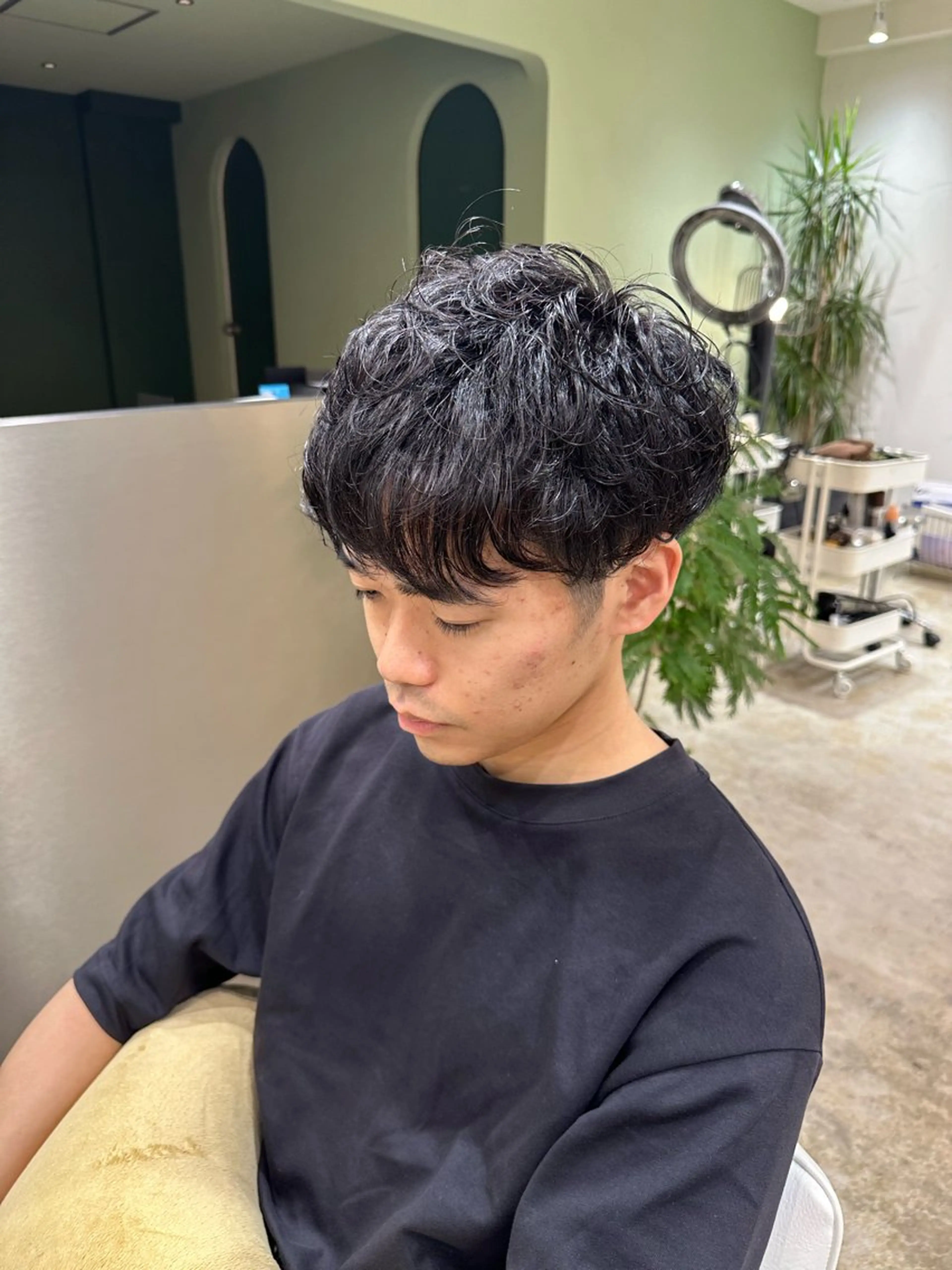 ショート ショートヘア Sabby氏川洸希 パーマのヘアスタイル
