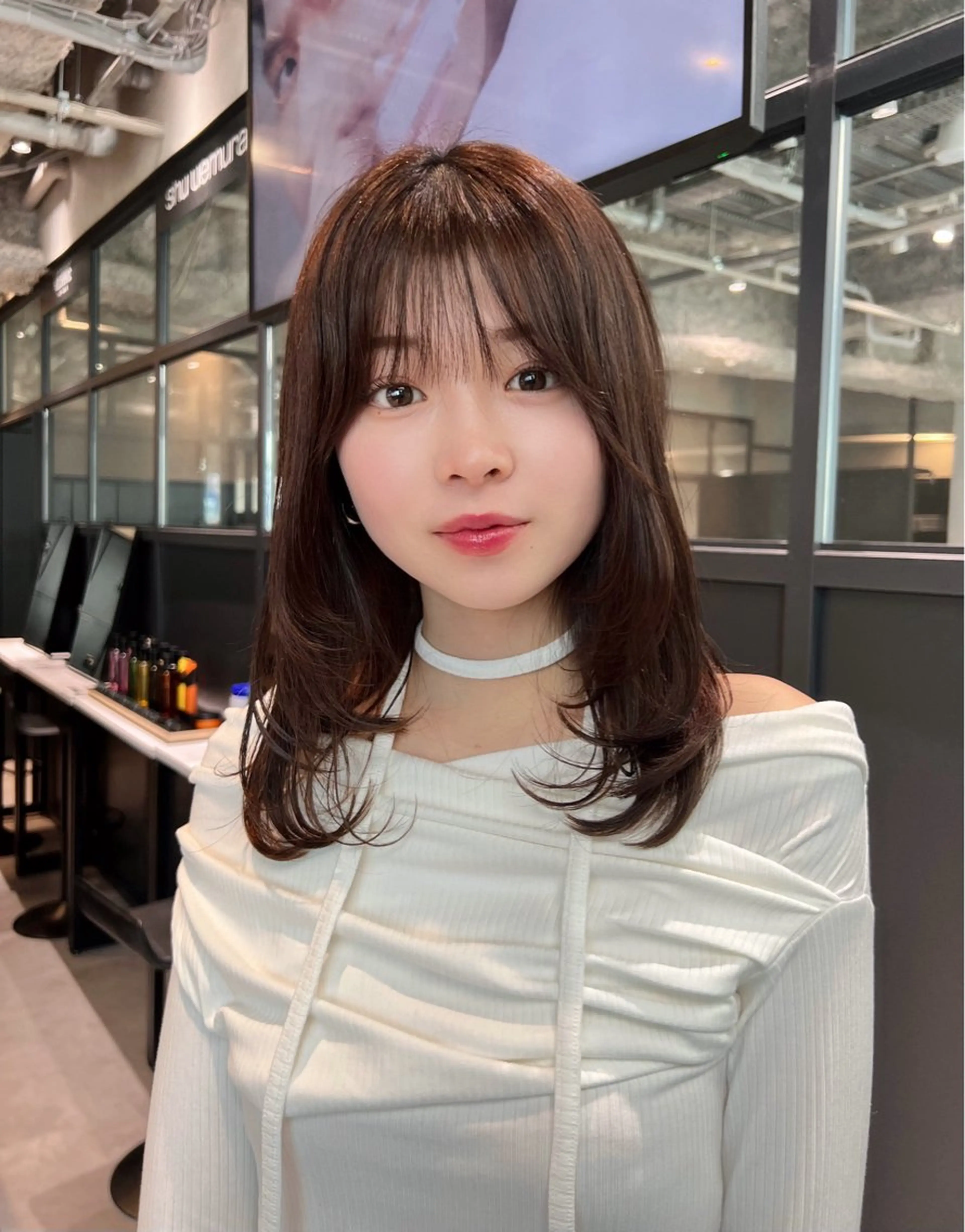 ミディアム 久保 嗣温のヘアスタイル