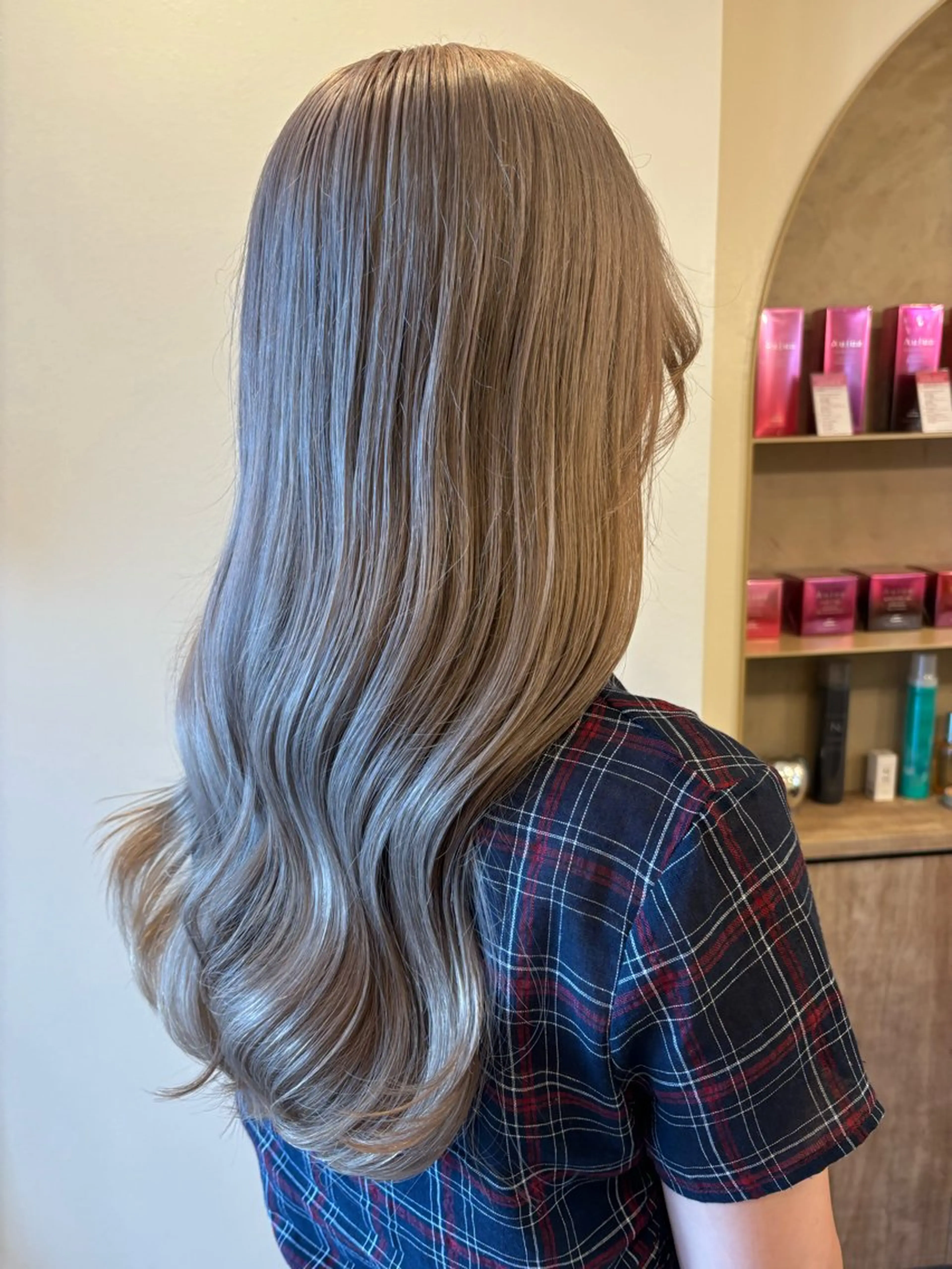 ロング カラー キッズ ヘアカラー トリートメント ミルクティ/ピンク/ レイヤー/yuriaのヘアスタイル