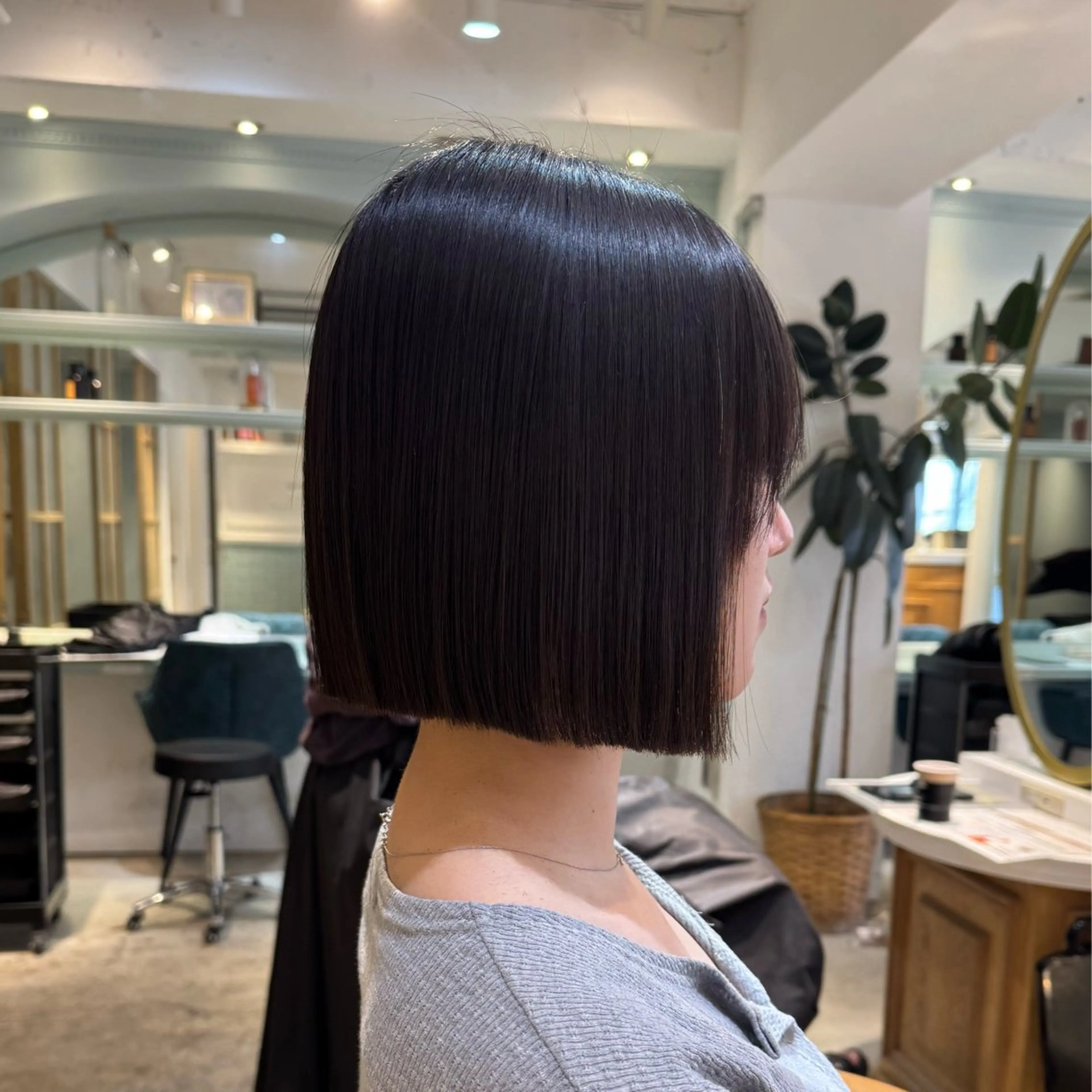 ミディアム ボブ 髪質改善 縮毛矯正 髪質改善/ボブ /韓国/erikoのヘアスタイル