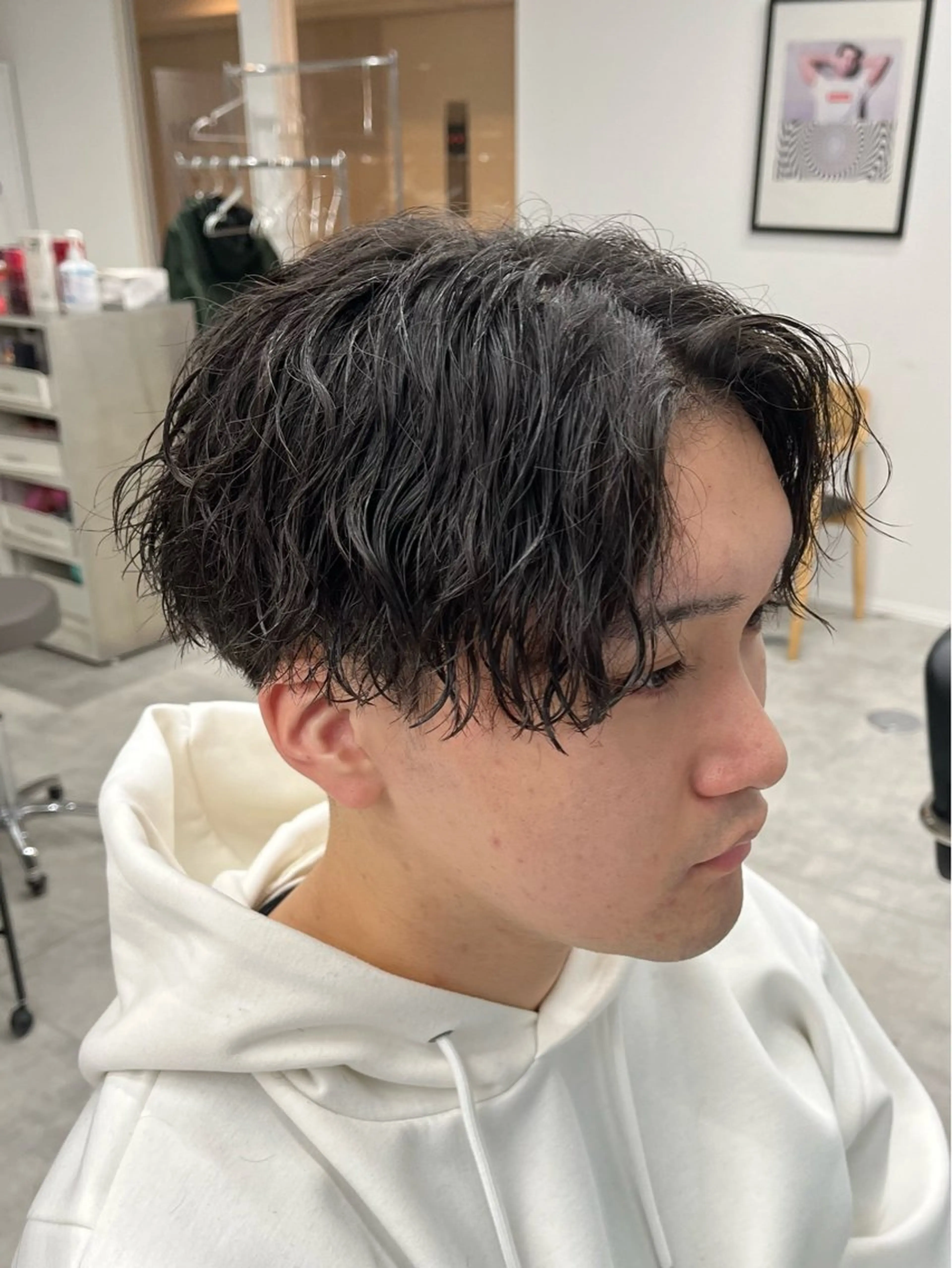 ショート パーマ メンズ メンズパーマ ツイストスパイラルパーマ スパイラルパーマ カット パーマ 新潟メンズパーマ 新潟駅/小田拓実のヘアスタイル