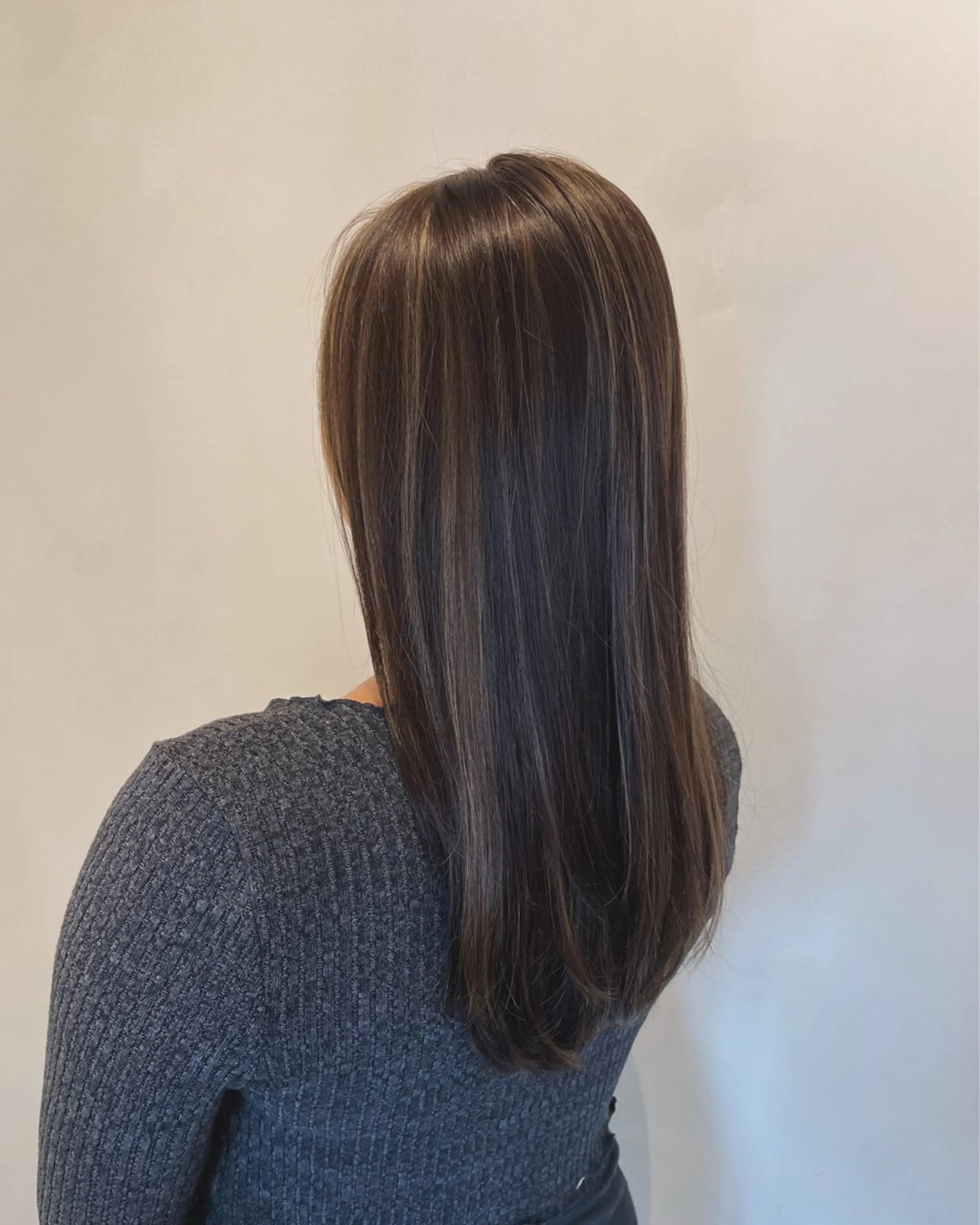 セミロング カラー ハイライトカラー ハイライト カット ヘアカラー トリートメント ヘアアレンジ/ カラー/hazukiのヘアスタイル