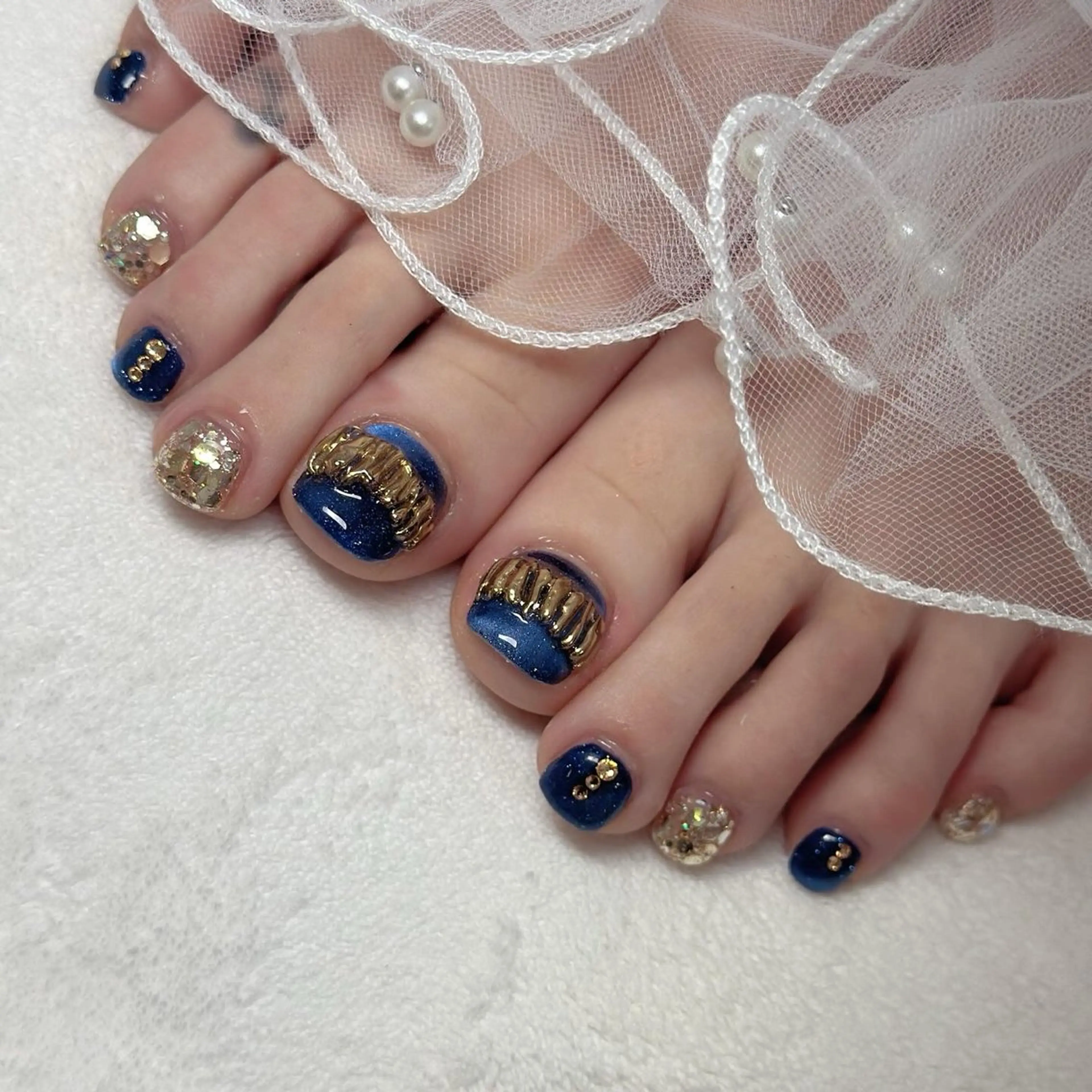 フットネイルコース💅パーツつけ放題の写真
