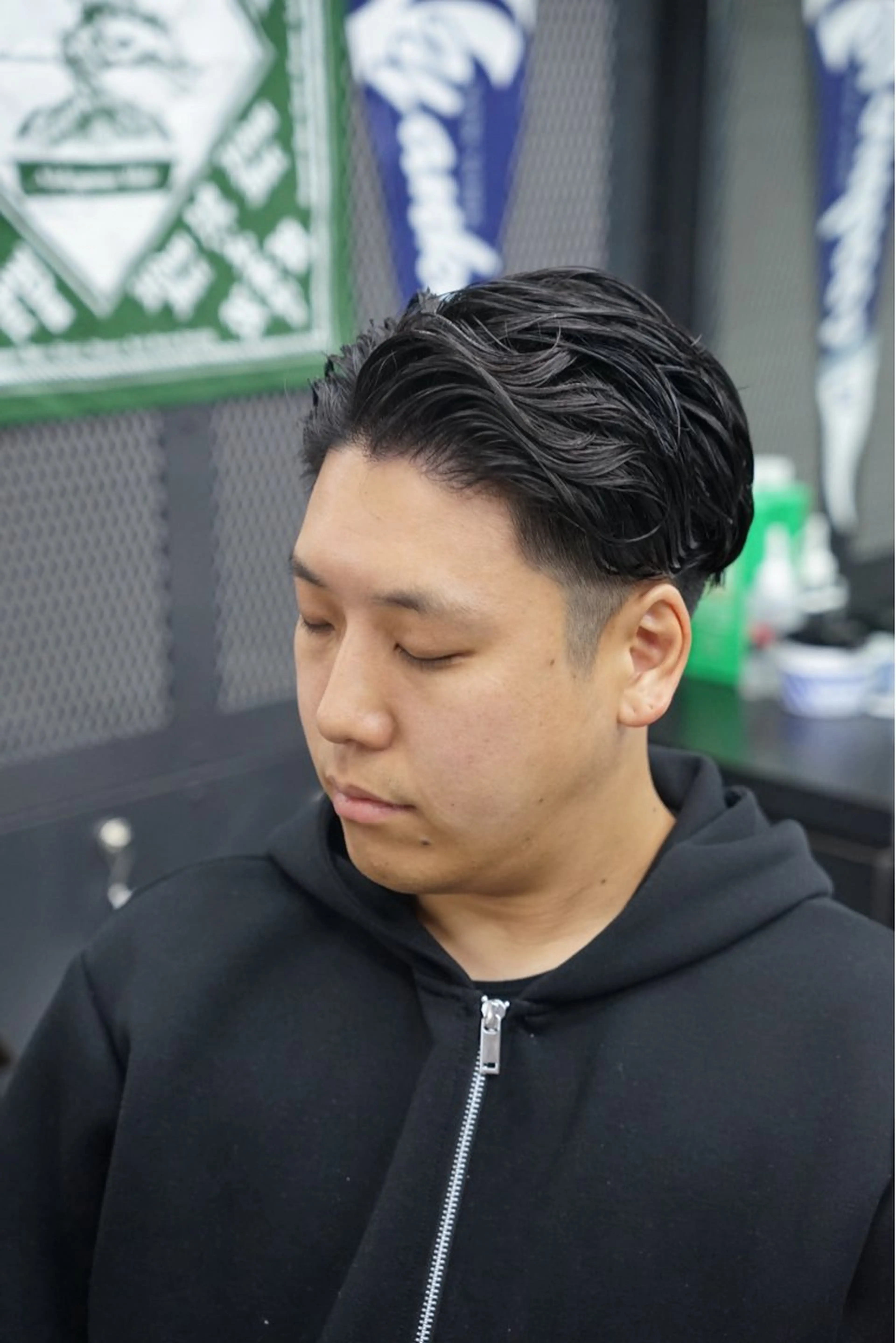 ミディアム パーマ BARBERSHOP NOR  ケントのヘアスタイル