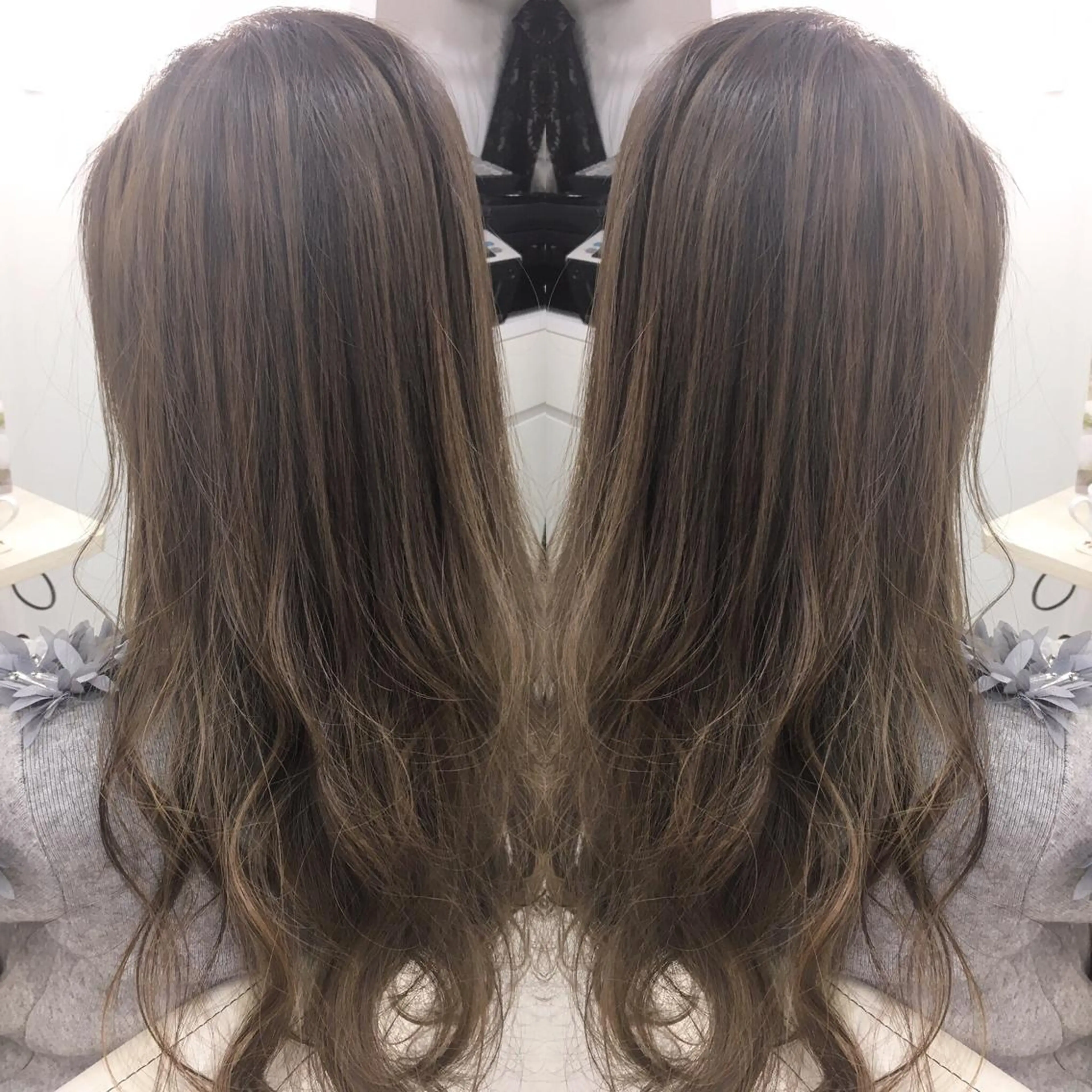 ロング カラー ハイライトカラー ハイライト 髪質改善 中川 翔のヘアスタイル