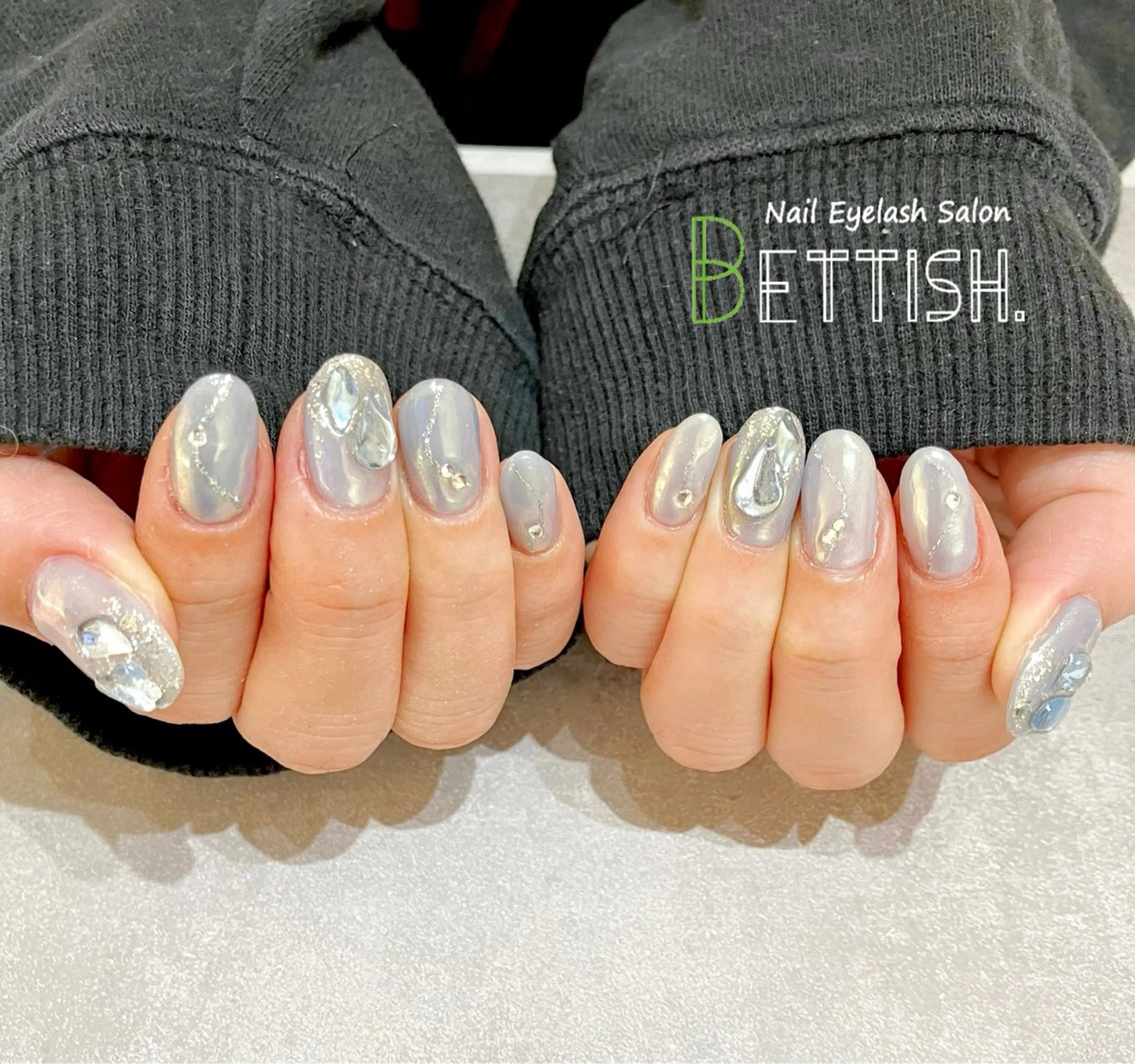 ネイル オーロラネイル ミラーネイル ハンドネイル BETTISH. KUMIKO☺︎︎のネイルデザイン
