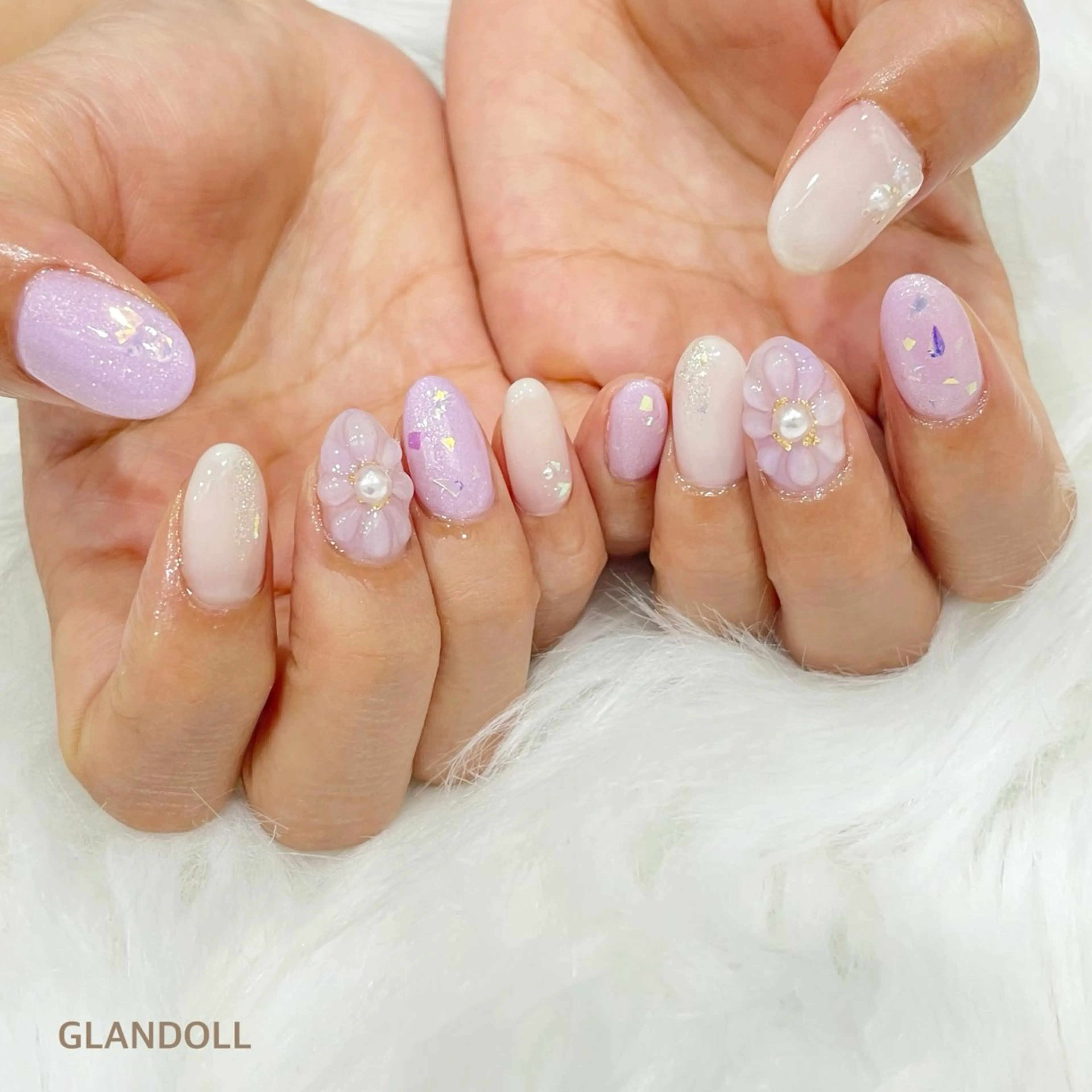 ネイル ぷっくりネイル ハンドネイル GLANDOLL YURIのネイルデザイン