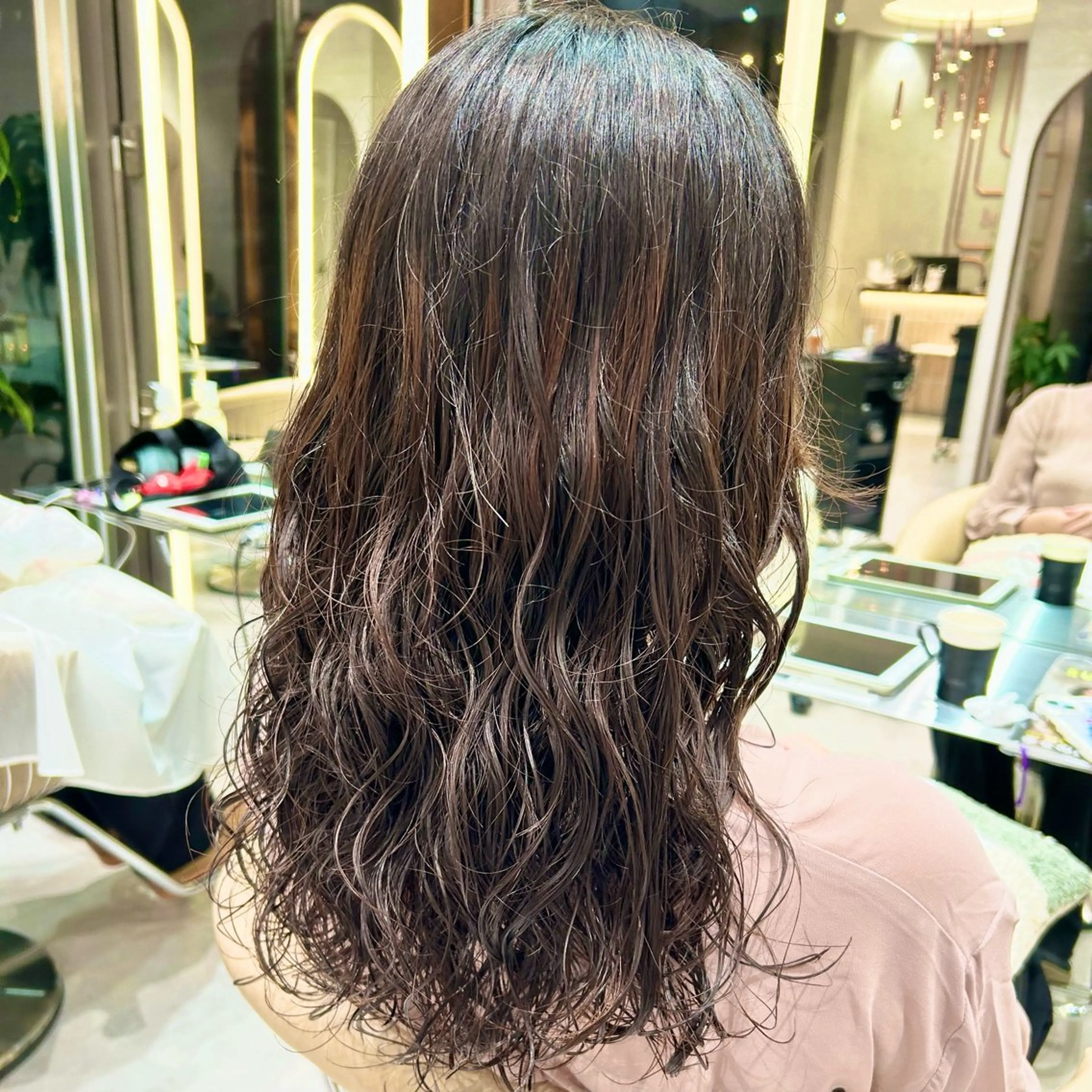 セミロング パーマ カット パーマ トリートメント ヘッドスパ オリーブカラー/みづ き/ボブパーマ🤍のヘアスタイル