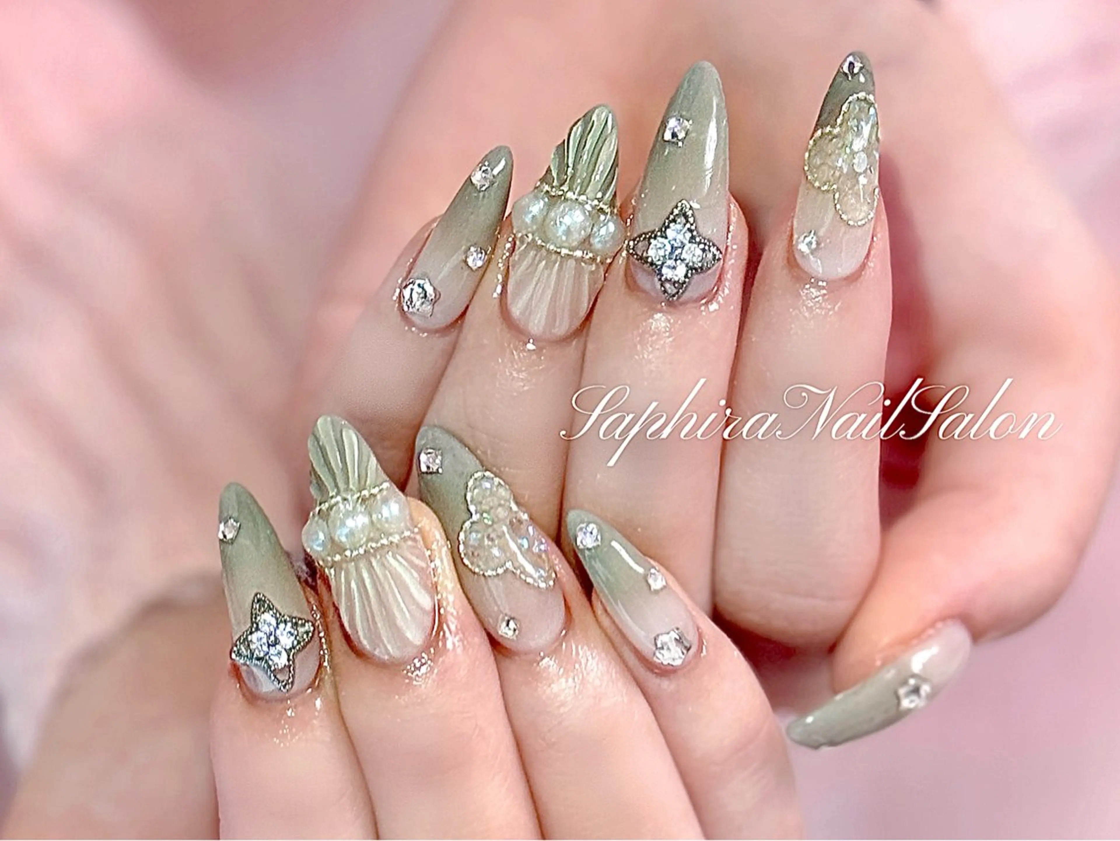 カラー ハンドネイル Saphiraネイル サロン錦糸町のネイルデザイン