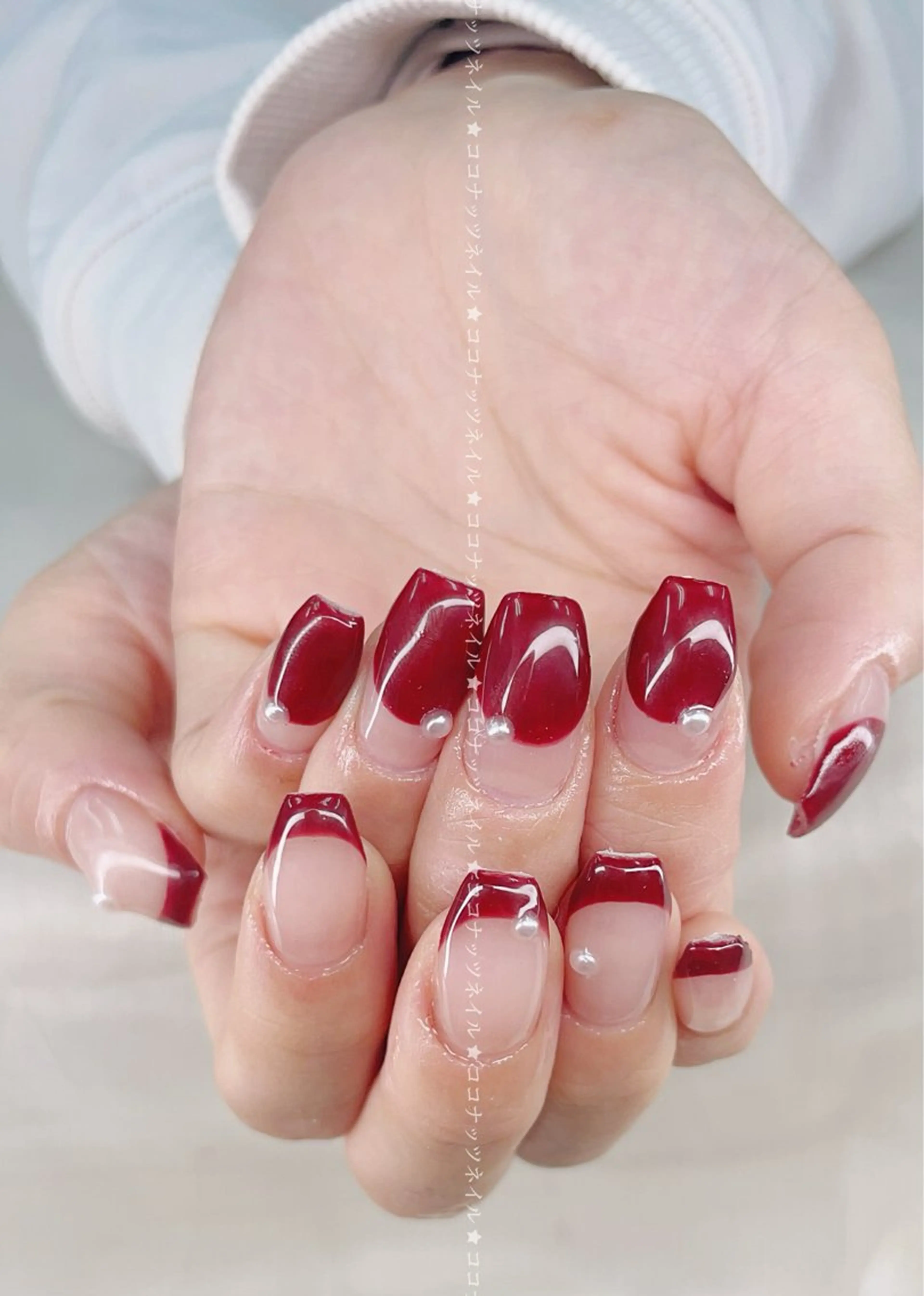 ネイル べっ甲ネイル フレンチネイル キラキラネイル マグネットネイル 大理石ネイル(マーブル) 神田 ココナッツのネイルデザイン