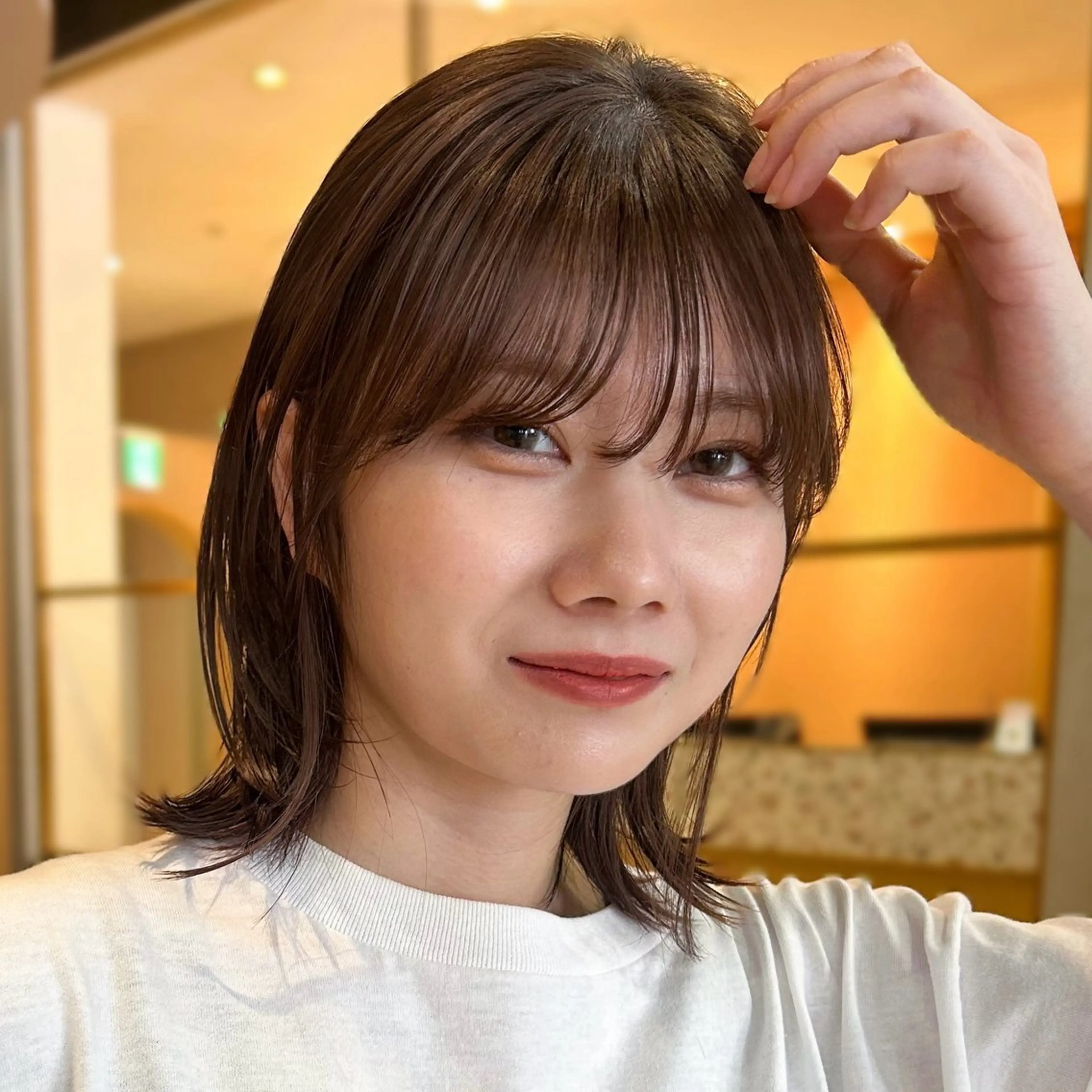 ミディアム カラー 🐢ダブルカラー🐢 透明感/このかのヘアスタイル