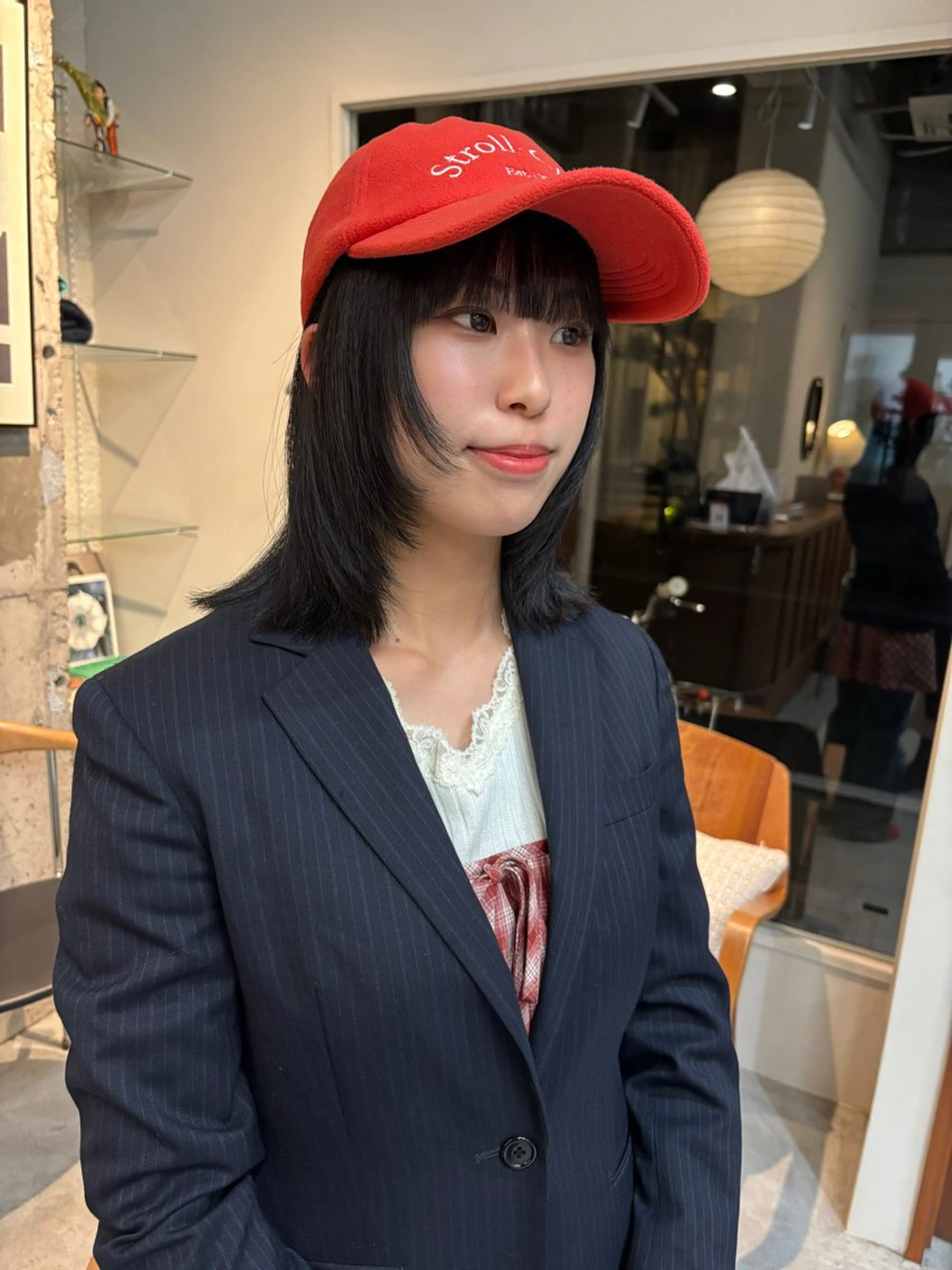 ミディアム カラー カット ヘアカラー 永田 愛莉のヘアスタイル