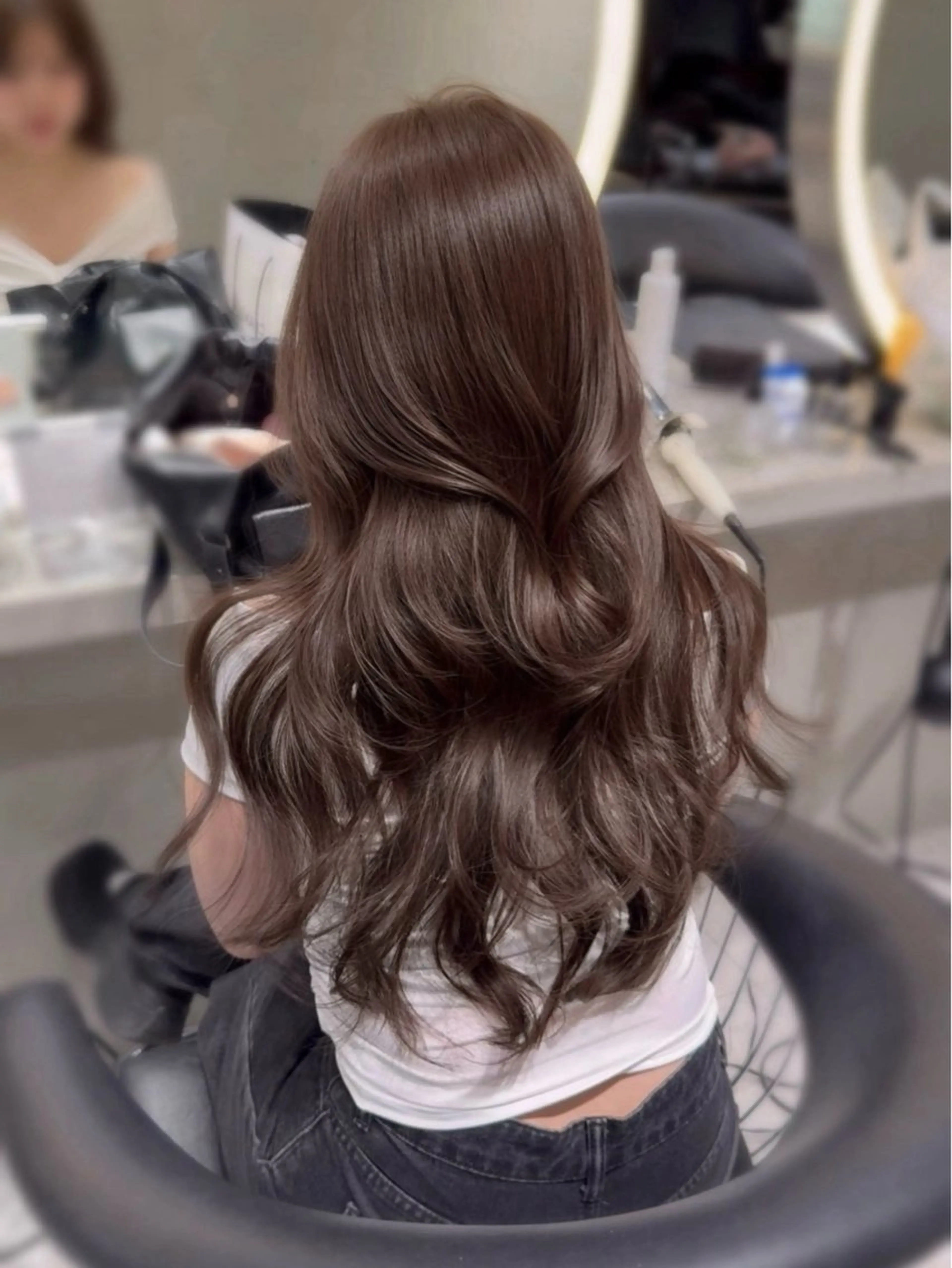 ロング カラー カット ヘアカラー トリートメント Lond mare レイヤーカット/韓国のヘアスタイル