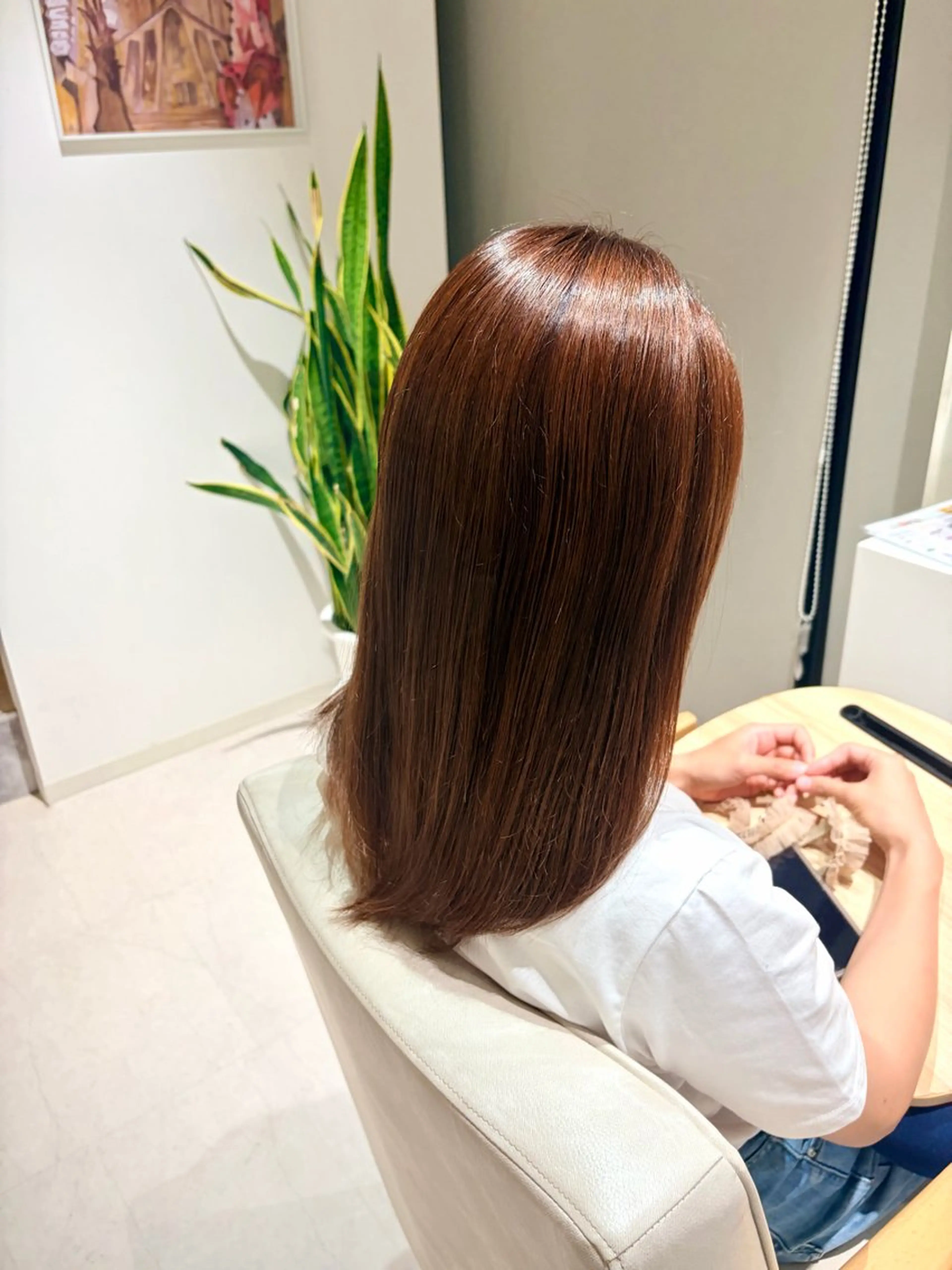 ミディアム カラー ヘアカラー 木村 友泉のヘアスタイル