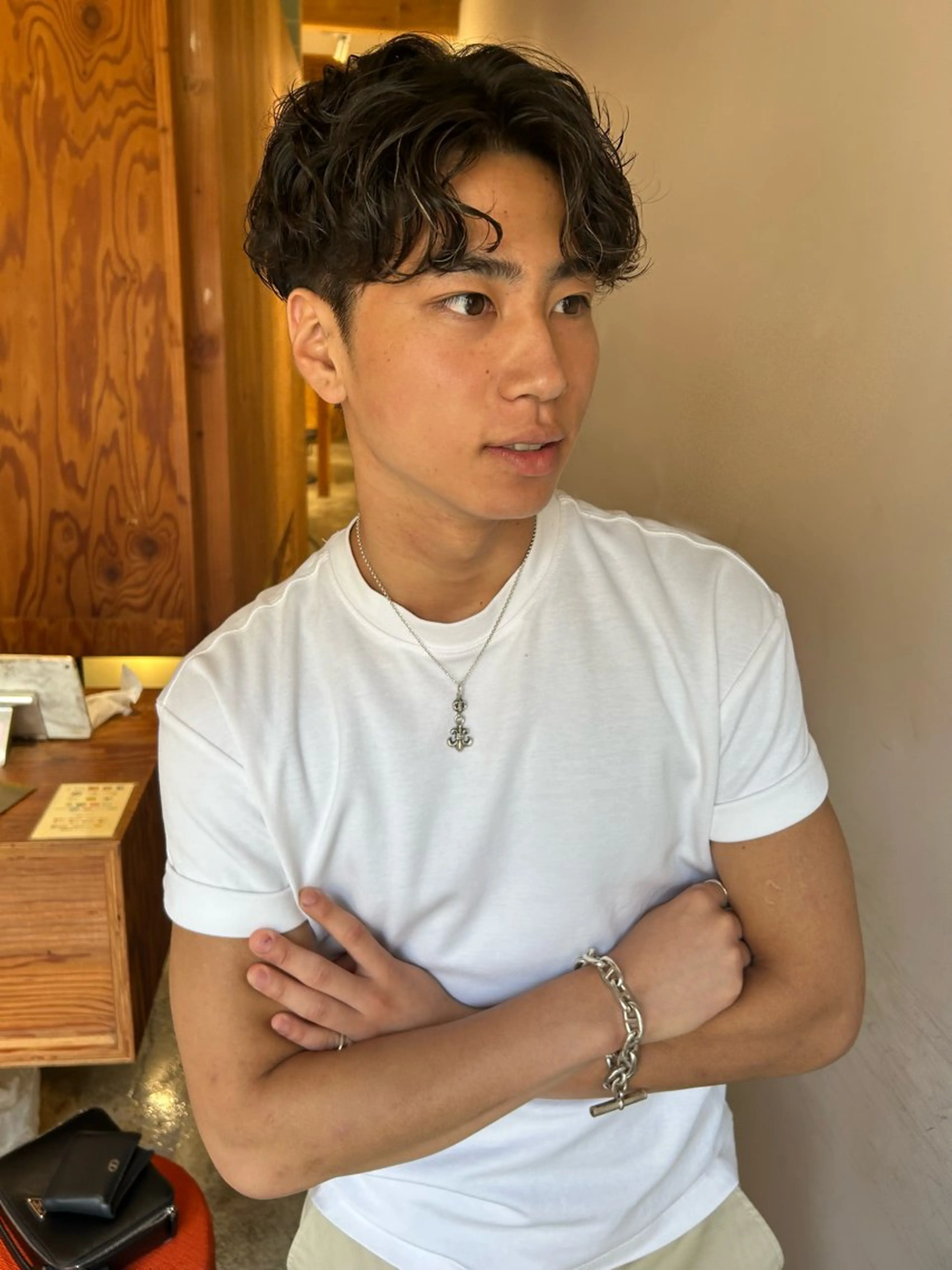 パーマ メンズ 透明感カラー/レイヤ ー🌙Honokaのヘアスタイル