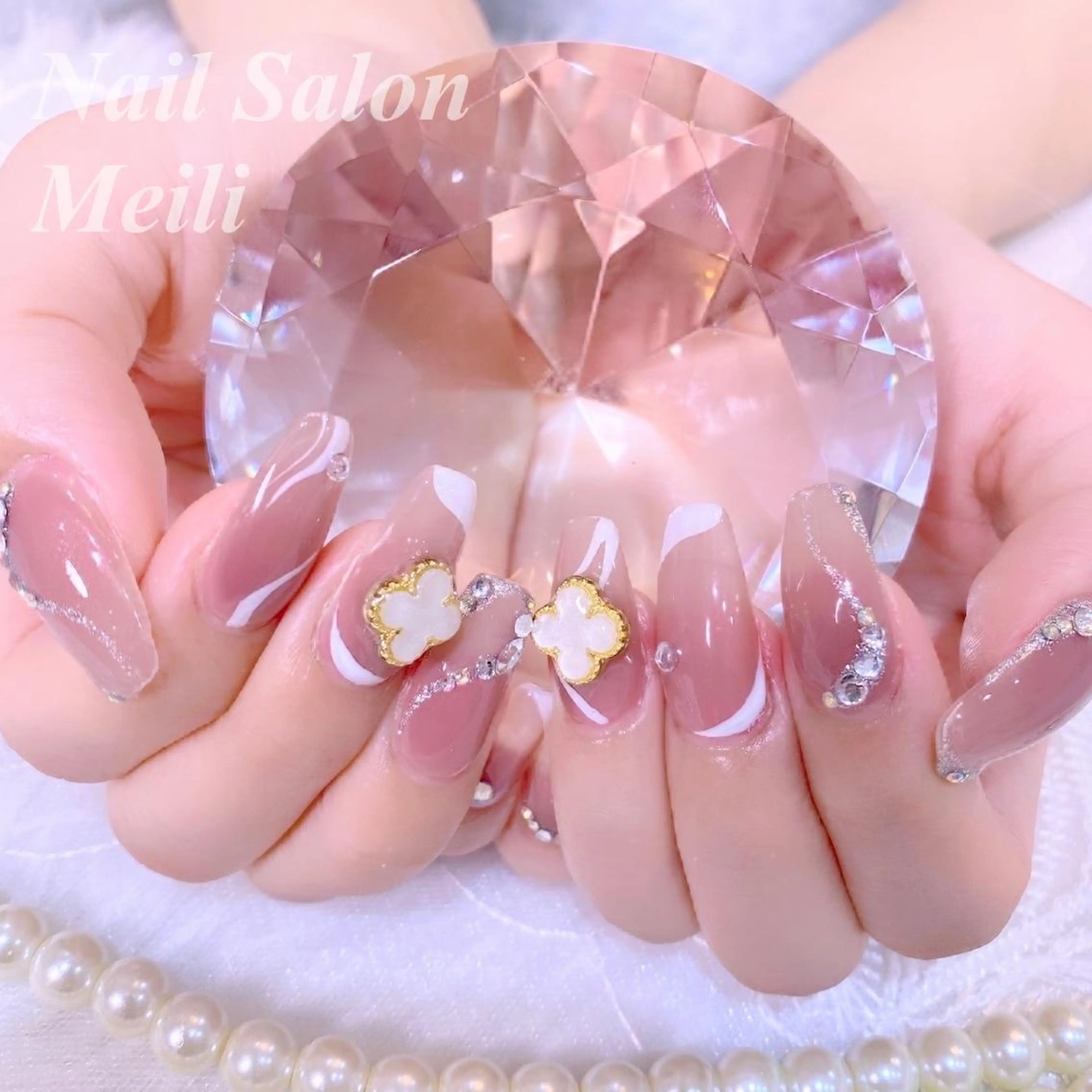 ネイル アートネイル フレンチネイル 春ネイル NAILSALON MEILIのネイルデザイン