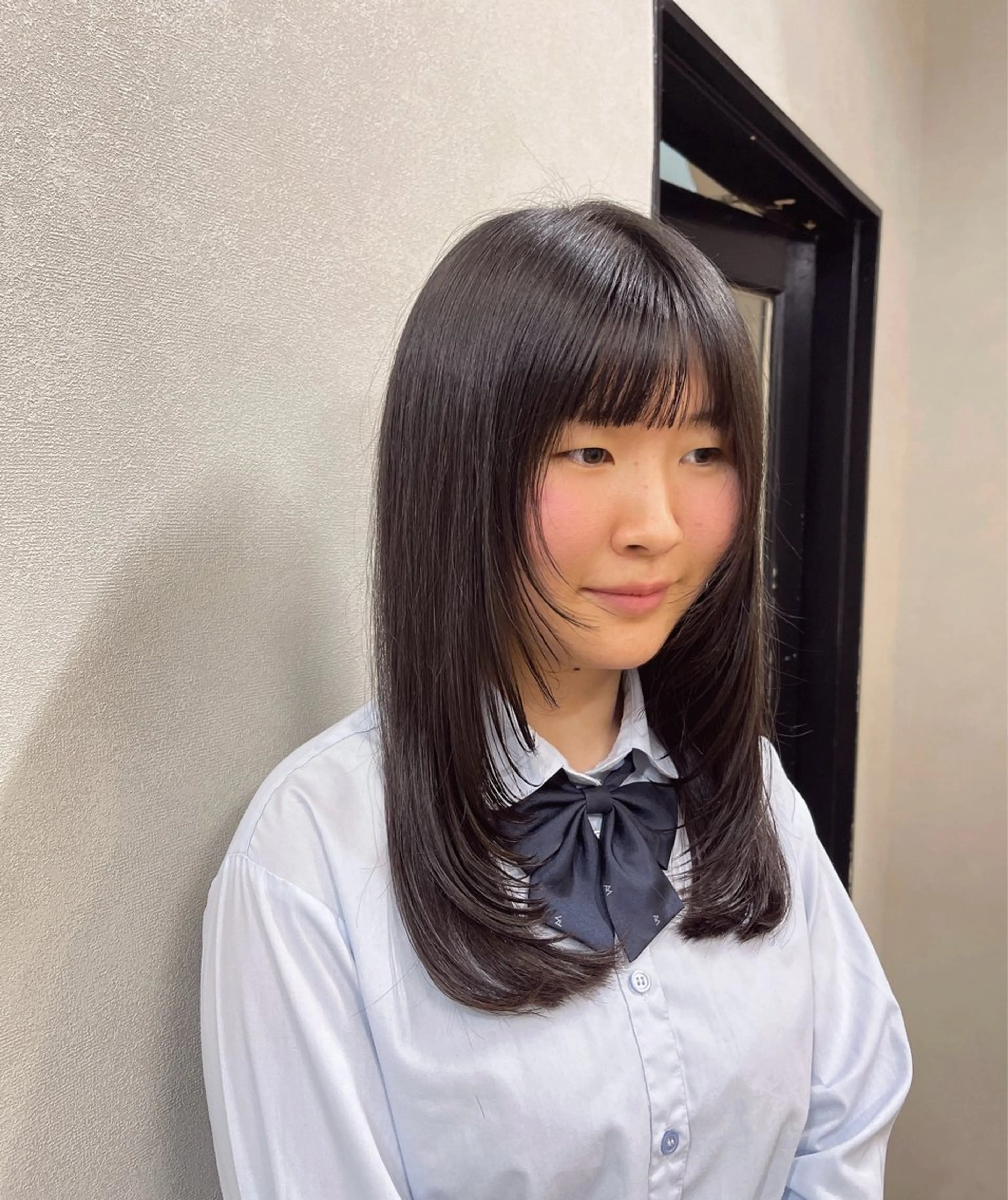 ロング 顔周りカット 愛　莉/大阪美容室 /ケア・艶カラーのヘアスタイル