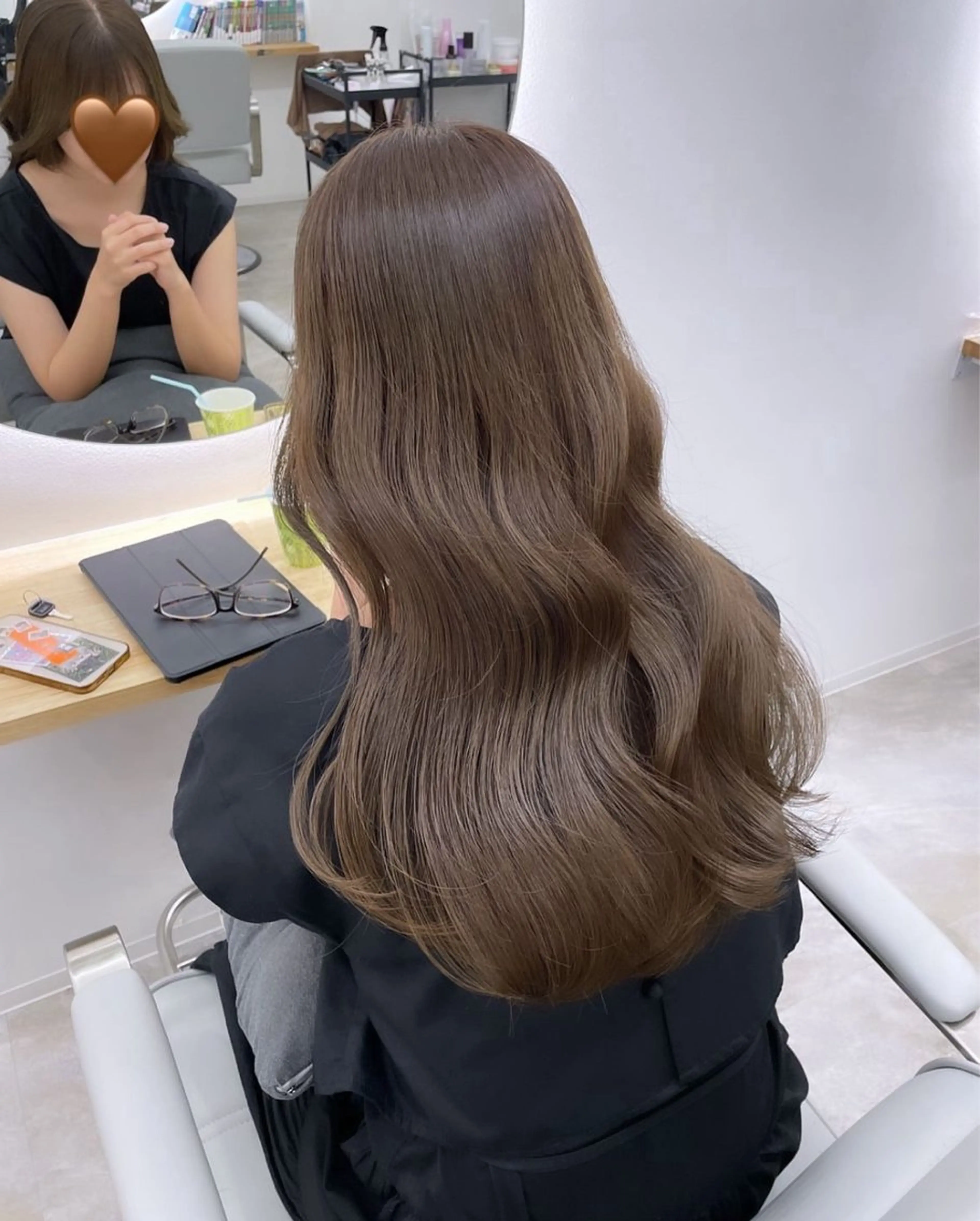 ロング カラー トリートメント ベージュ⟡˖レイヤー ˖ ࣪⊹あずきのヘアスタイル