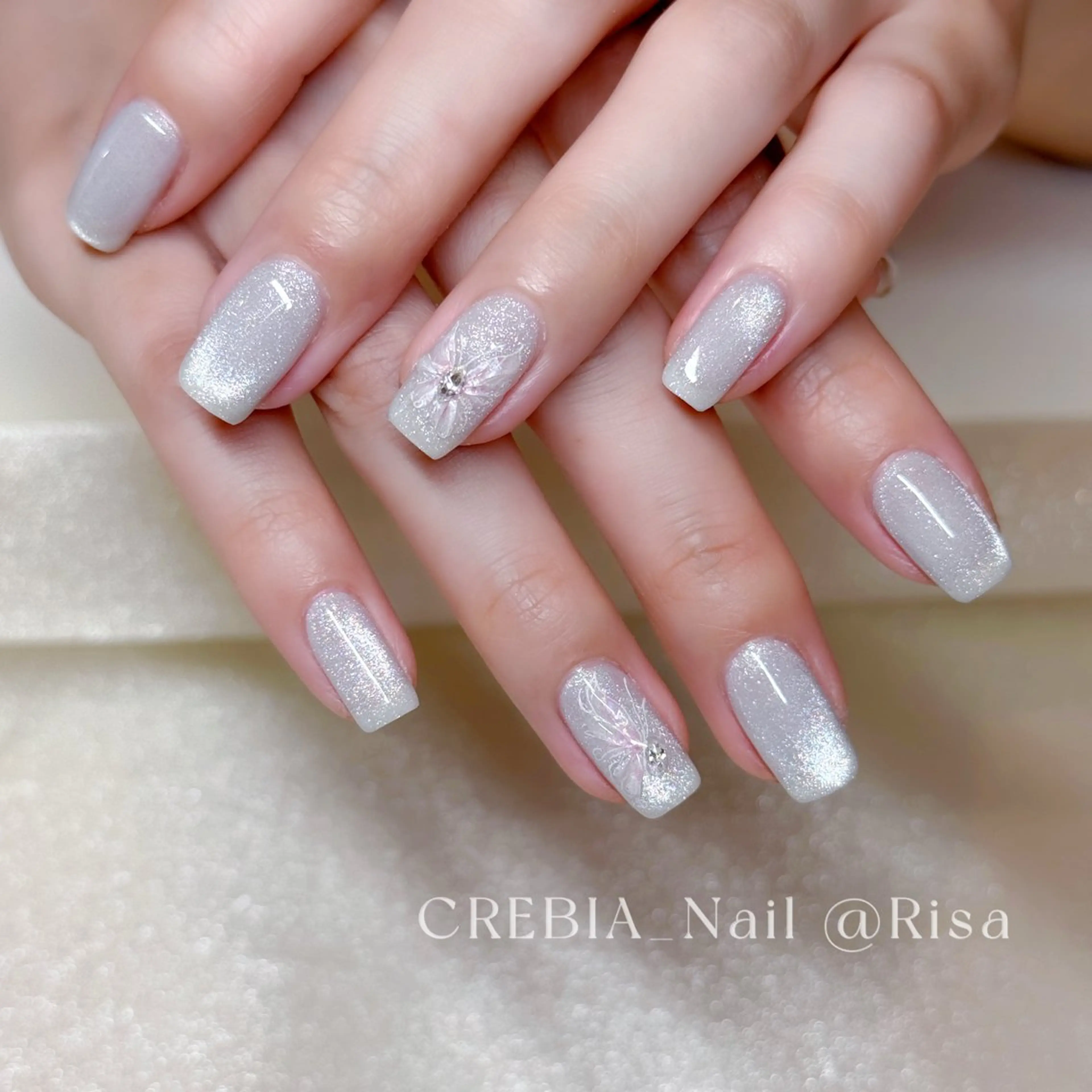 ネイル マグネットネイル マグネットワンカラー ワンカラーネイル ハンドネイル CREBIA beaute ネイル部所属・CREBIA Nailのネイルデザイン
