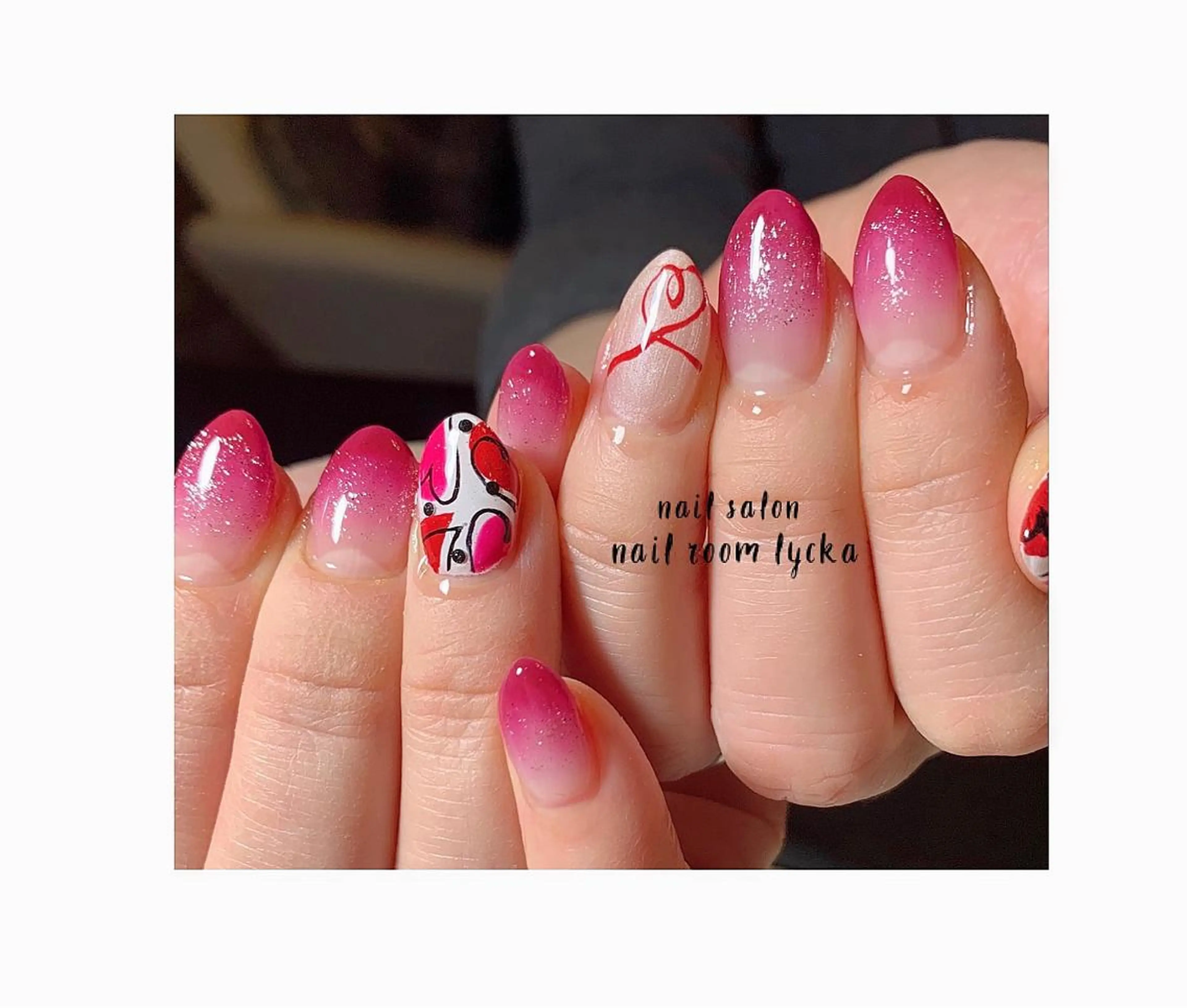 ネイル ジェルネイル パラジェル 冬ネイル ﾈｲﾙﾙｰﾑﾘｯｶ 𝐦𝐚𝐲𝐮のネイルデザイン