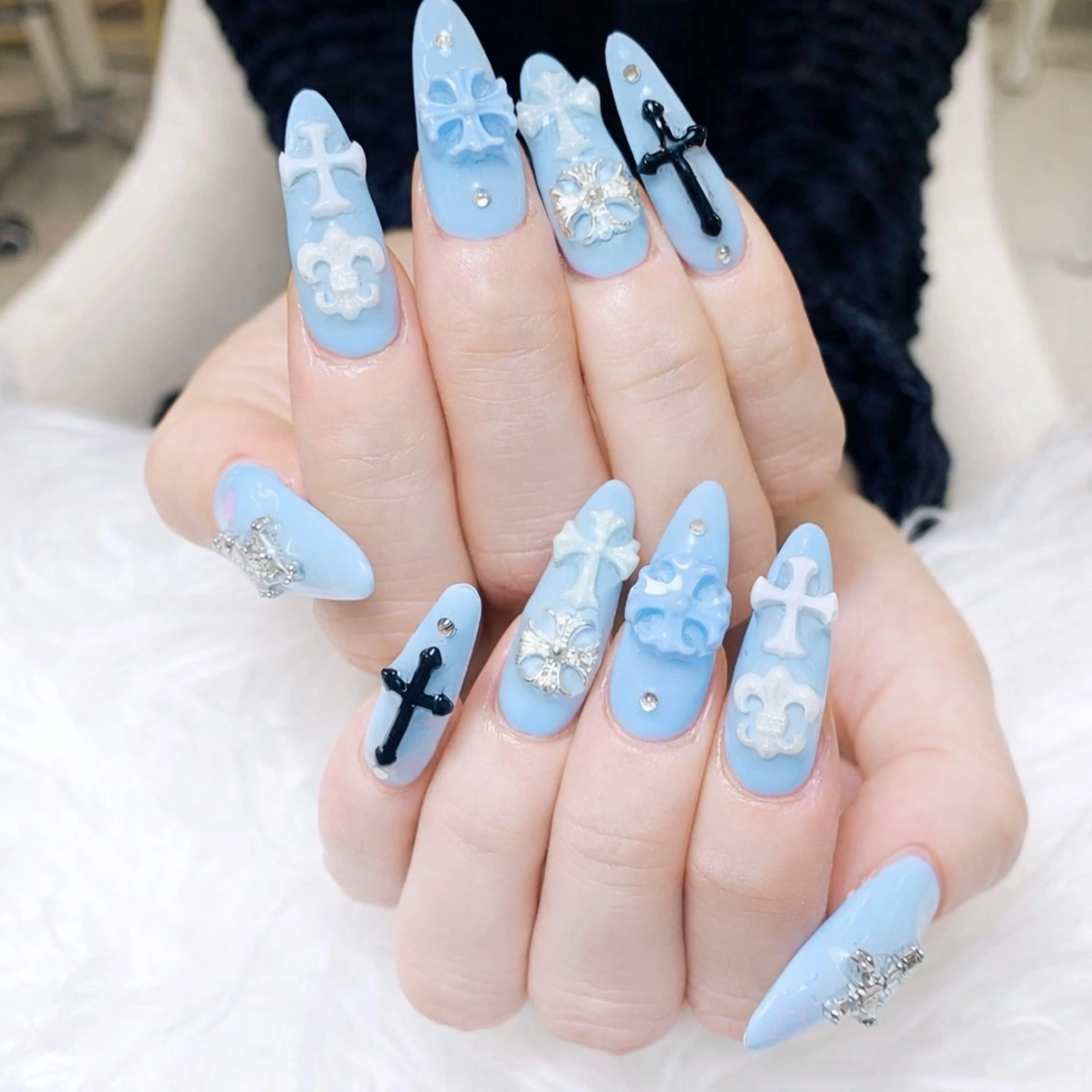 ネイル チークネイル 長さ出し フラッシュネイル フレンチネイル グラデーション ハンドネイル AN NAIL SALONのネイルデザイン