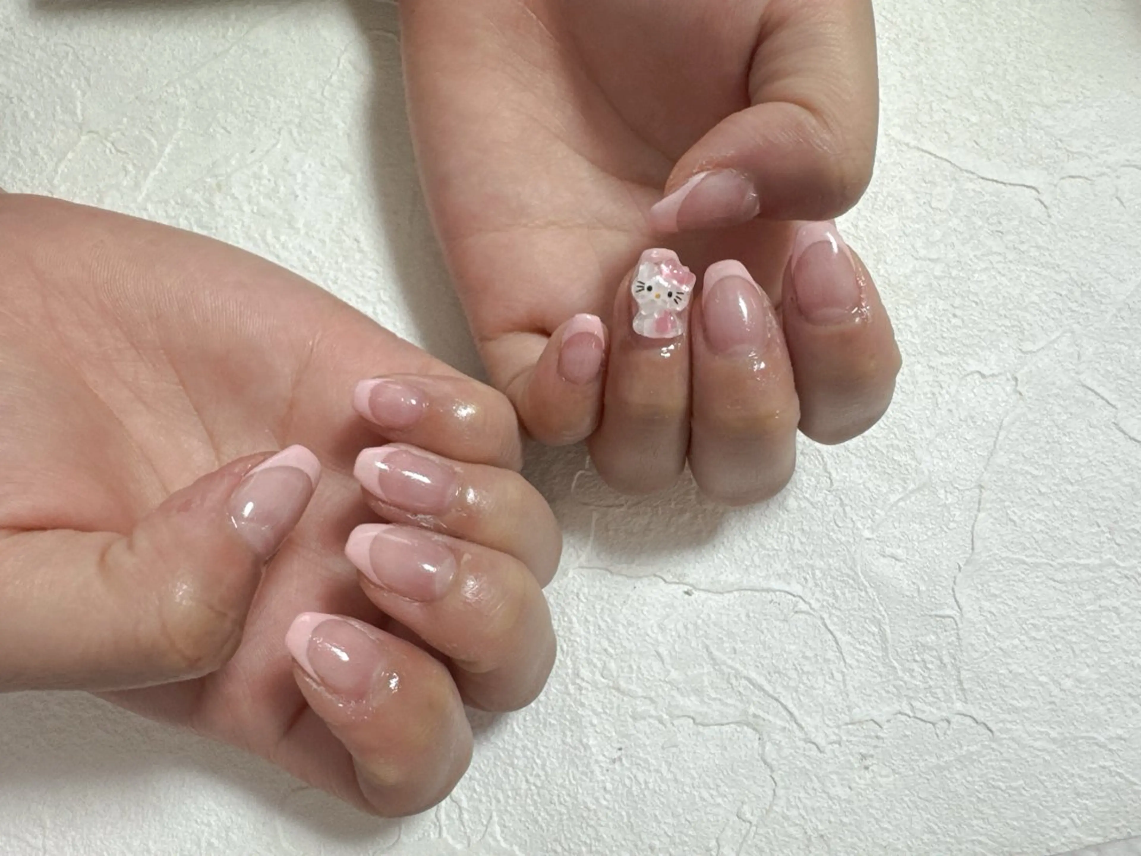 ネイル フットネイル フレンチネイル ジェルネイル パラジェル 春ネイル kiki nail たまプラーザのネイルデザイン