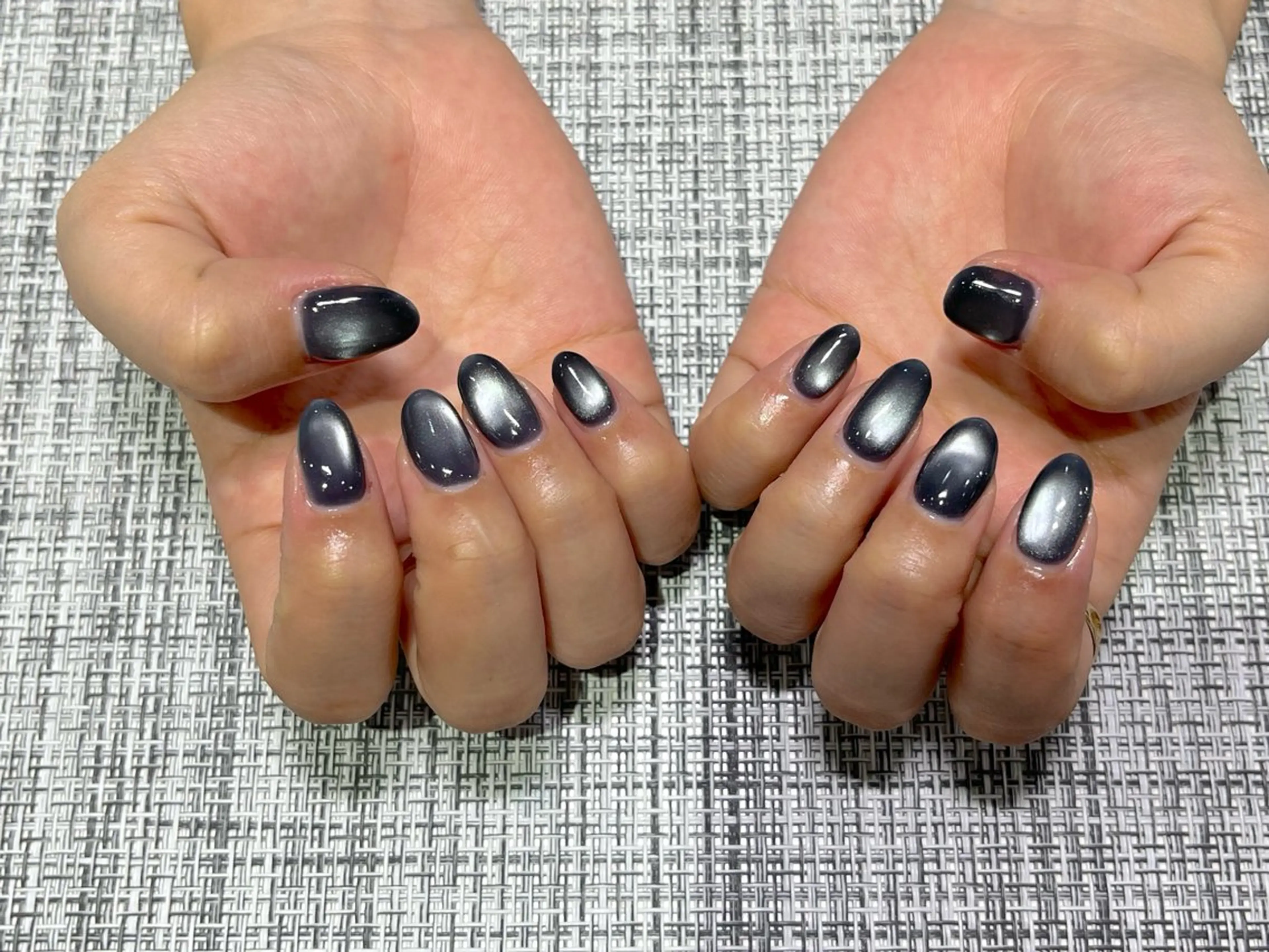 ネイル マグネットネイル ネイビー Asakawa yuzukaのネイルデザイン