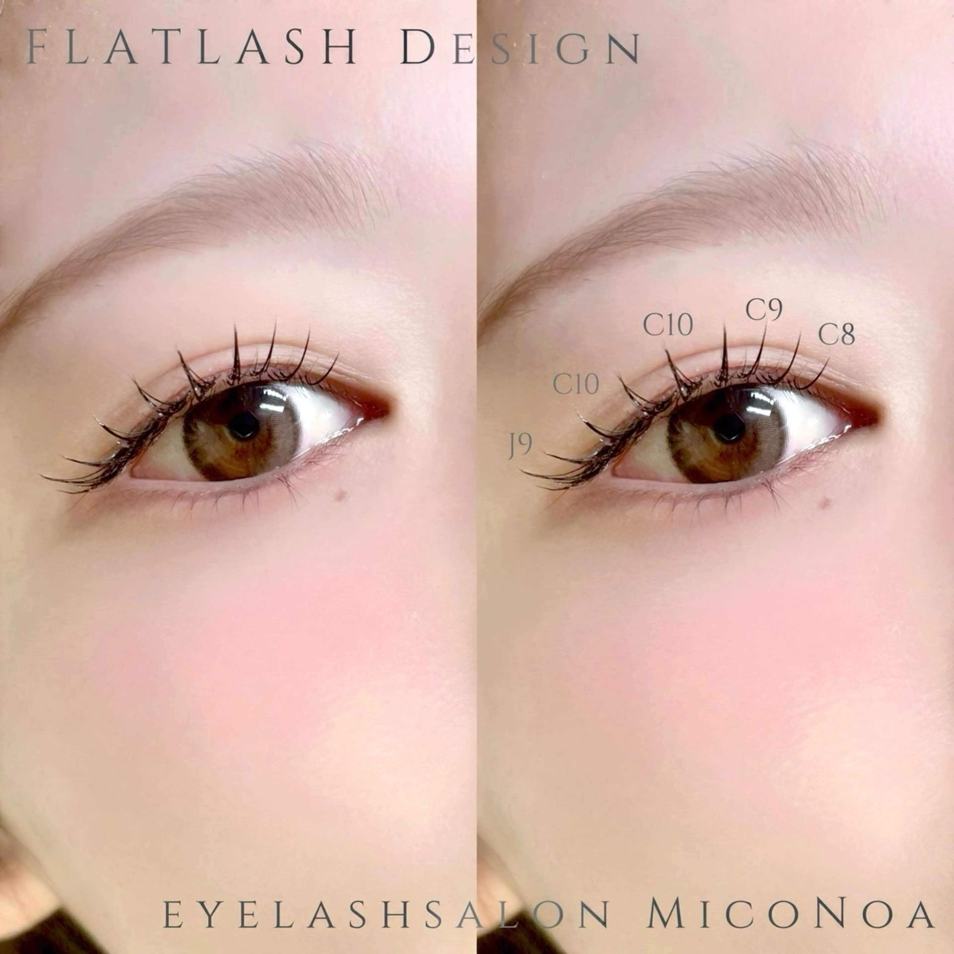 マツエク・マツパ フラットラッシュ ナチュラル マツエク MicoNoa Asamiのマツエク・マツパデザイン