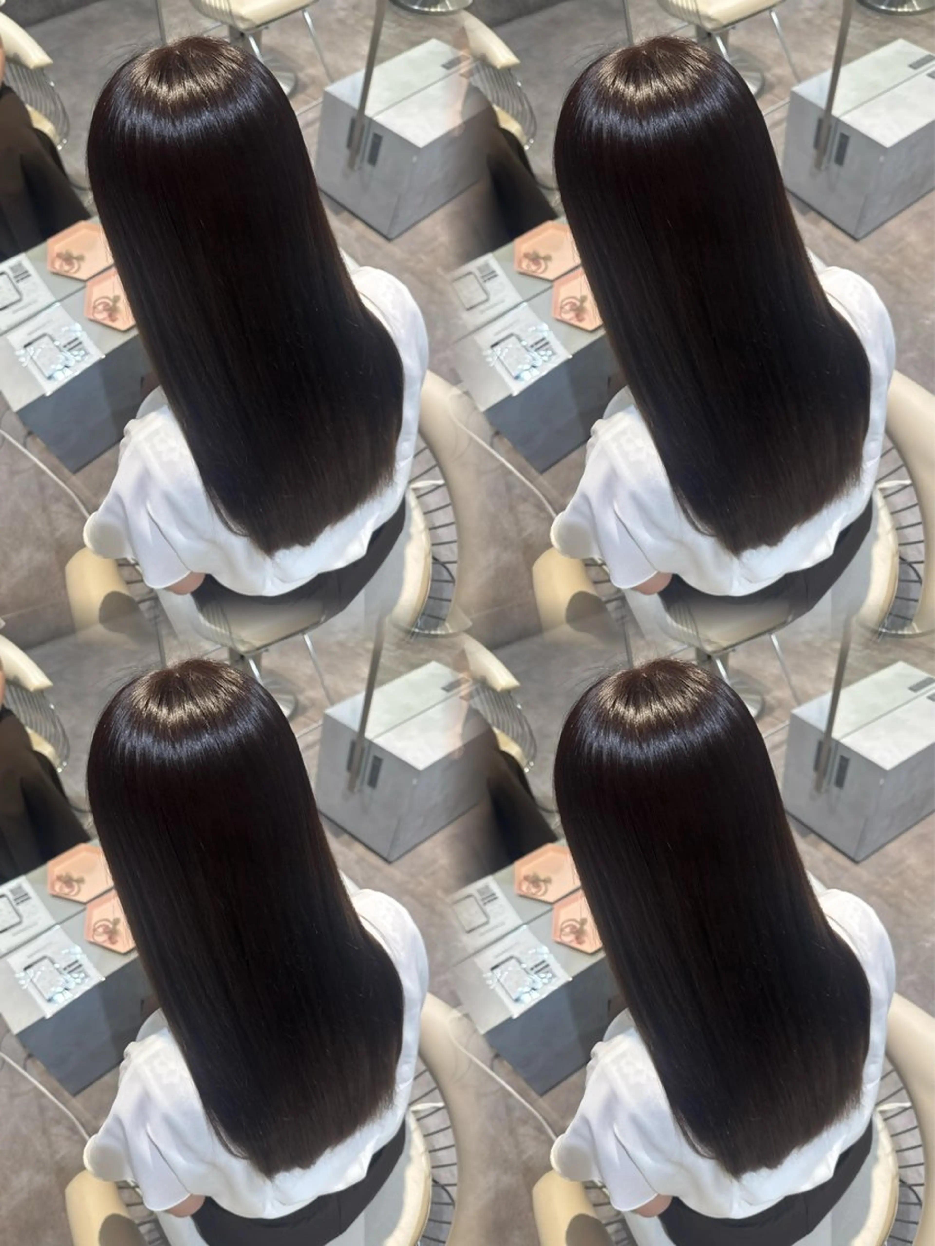 ロング カラー 黒髪 透明感カラー グレージュ 学生 就活ヘア カット ヘアカラー トリートメント 💎透明感カラー特化 💎TAISEIのヘアスタイル