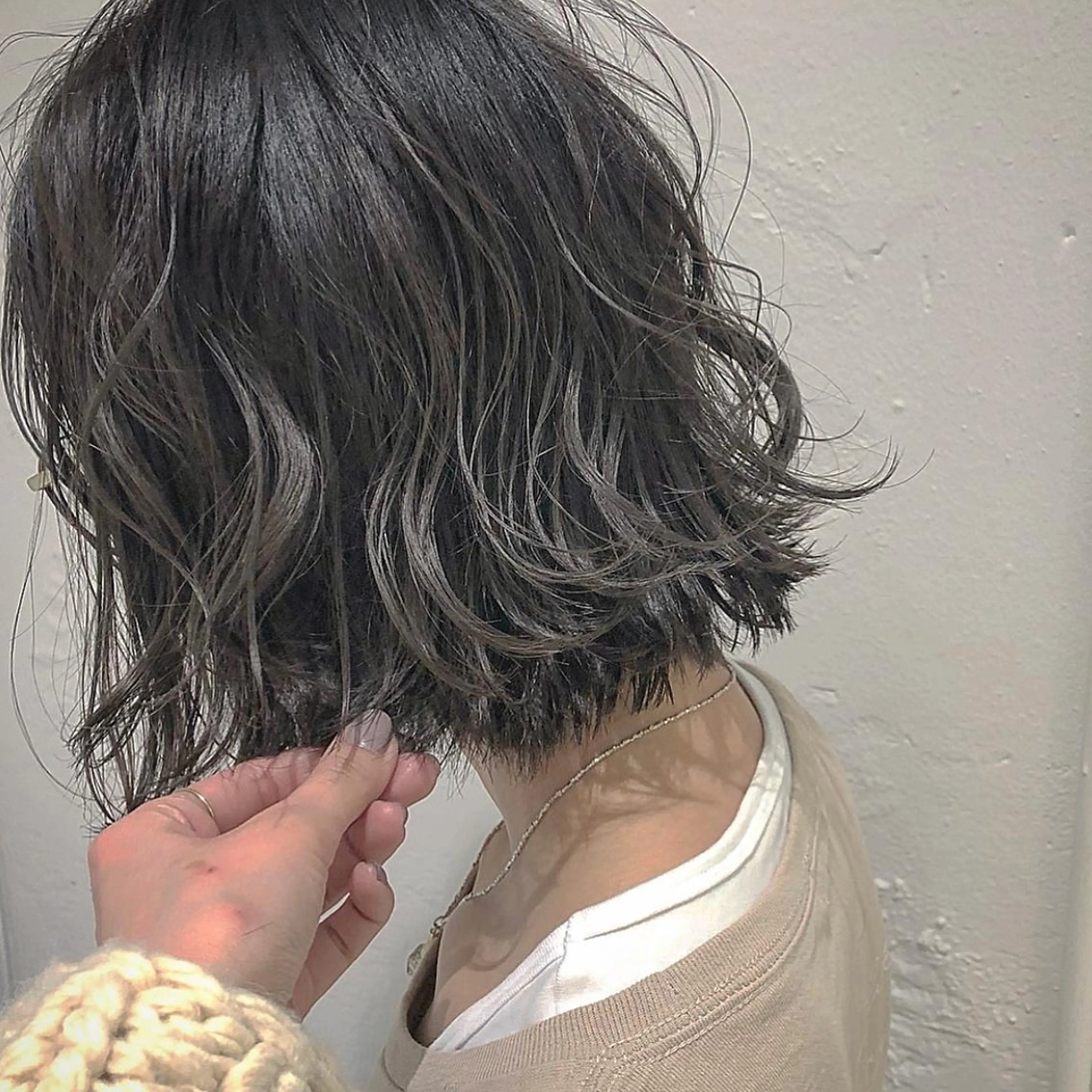 ミディアム カラー カット ヘアカラー 荒川 ひなの 新川崎のヘアスタイル