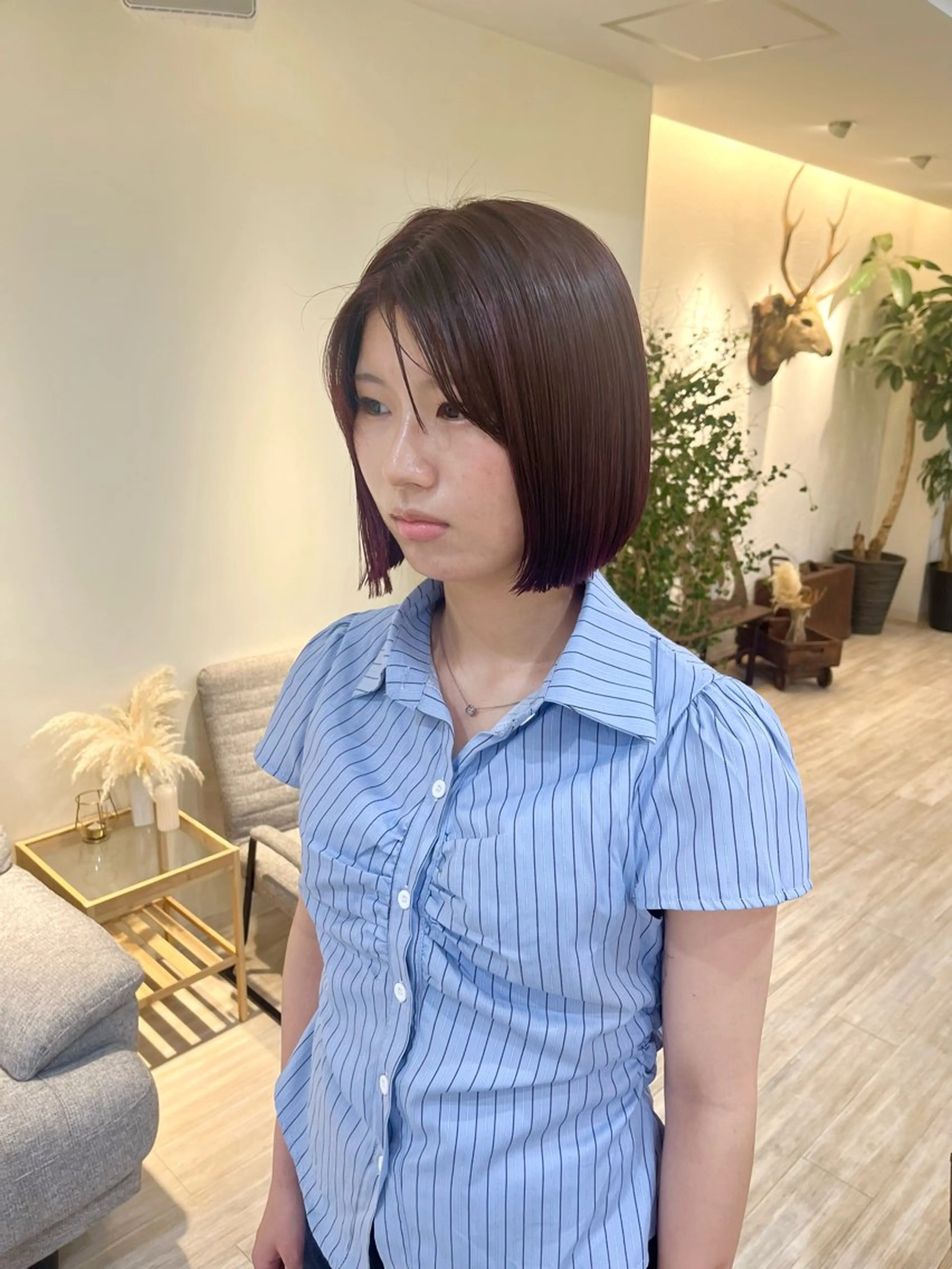 ショート カラー カット ヘアカラー 縮毛矯正 つぼみ/パーマ ／レイヤー／ボブのヘアスタイル