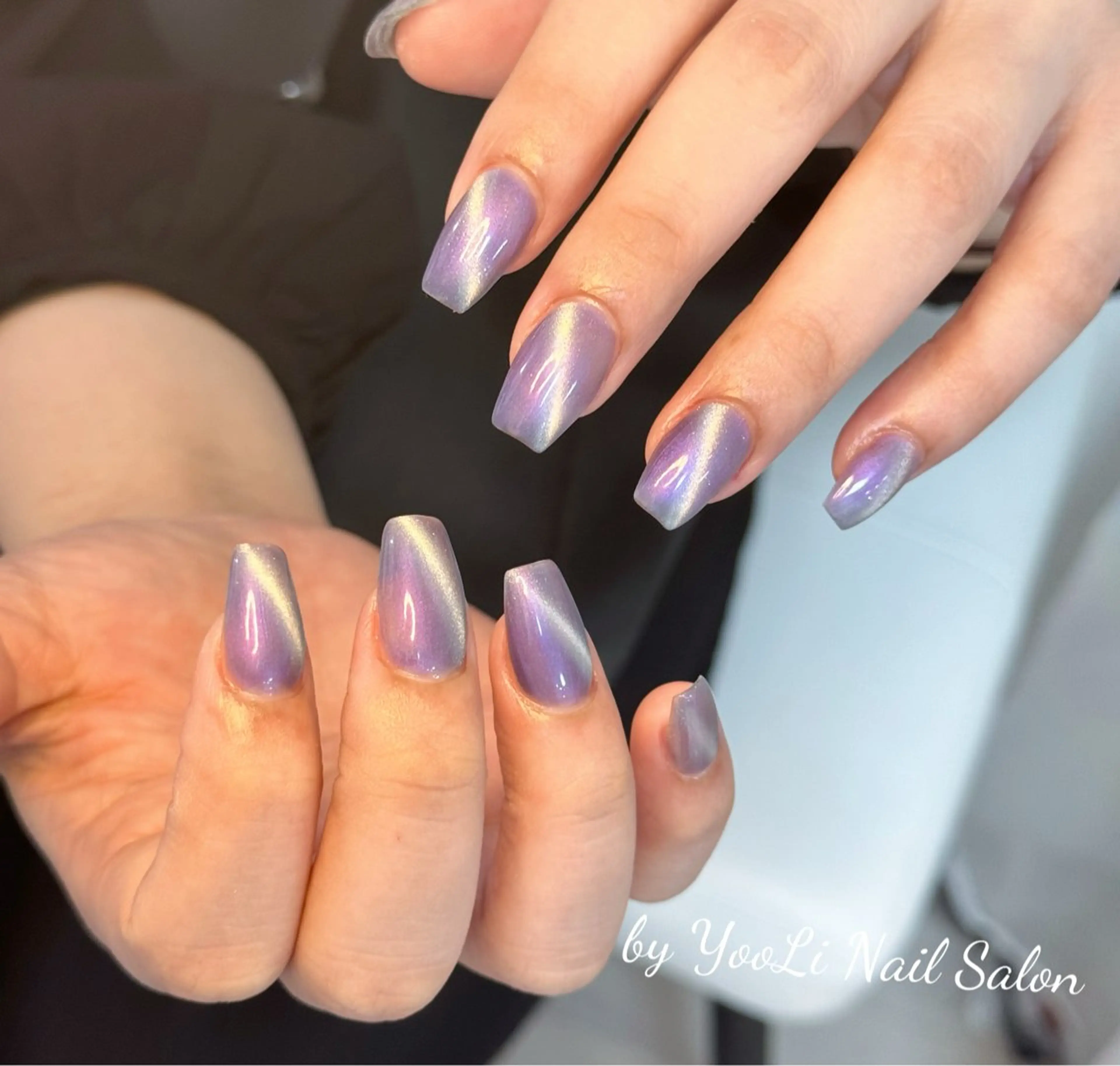 ネイル アートネイル オーロラネイル チークネイル フレンチネイル ガラスフレンチ ハンドネイル 🎀🎀YooLi Nail Salonのネイルデザイン