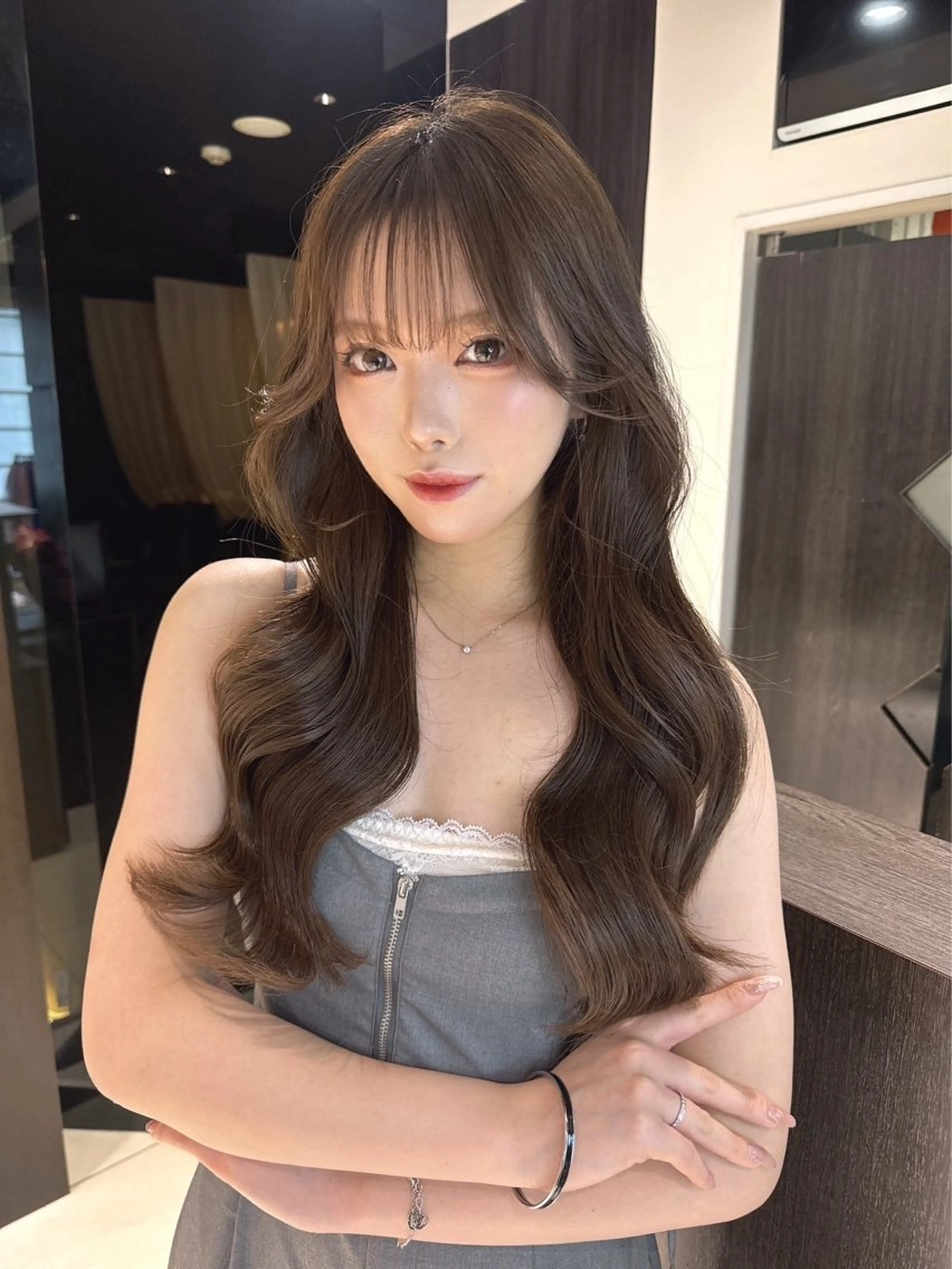 🤎コテ巻きヘアセット🤎　　　　　　　　　　　　　　　お出かけ前に可愛くしましょう🎀*･の写真