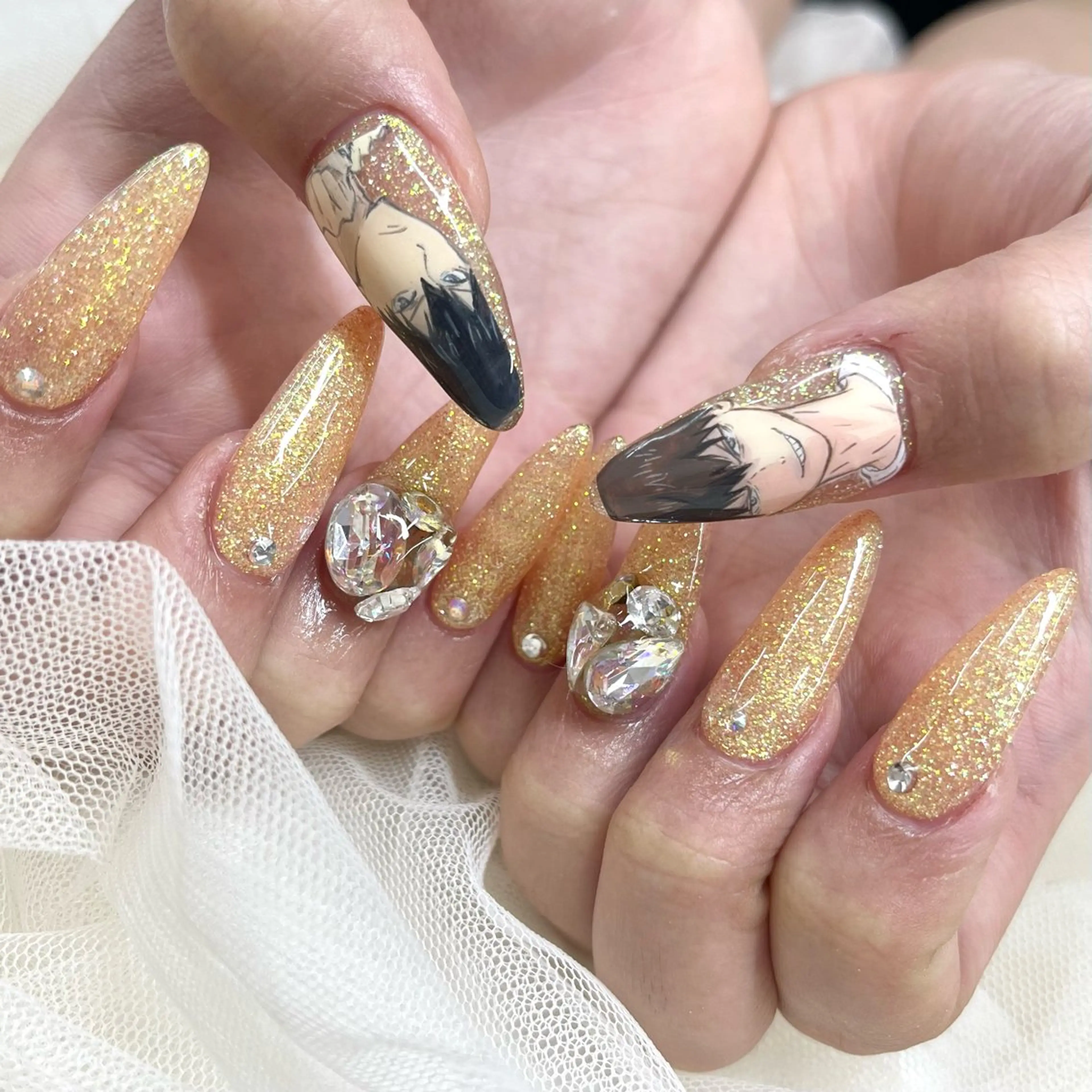 ネイル ストーンネイル ハンドネイル 池袋痛ネイル Nok. 渡辺のネイルデザイン