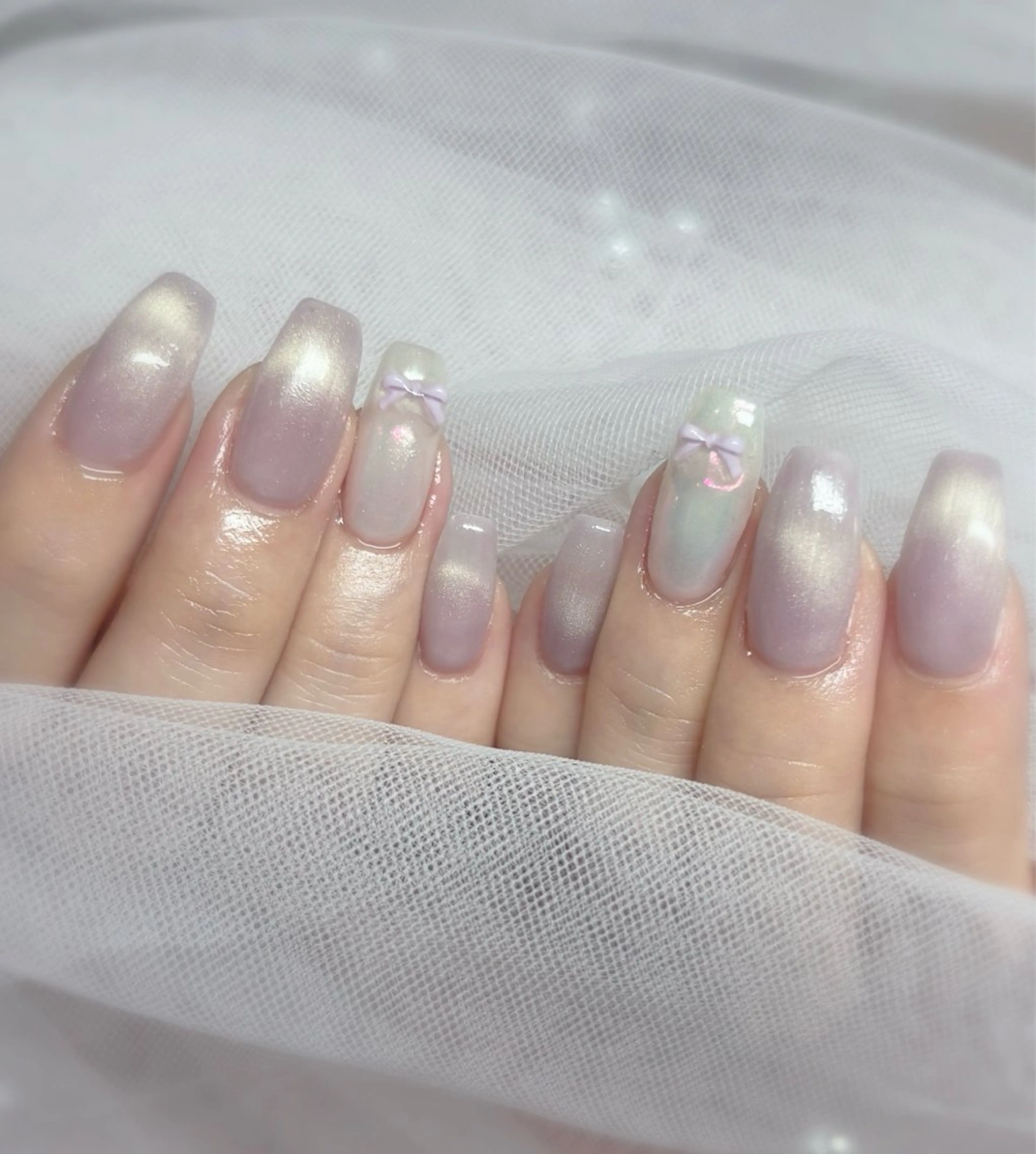 ネイル マグネットネイル ミラーネイル ハンドネイル kaho  🧸🎀 RiLionのネイルデザイン