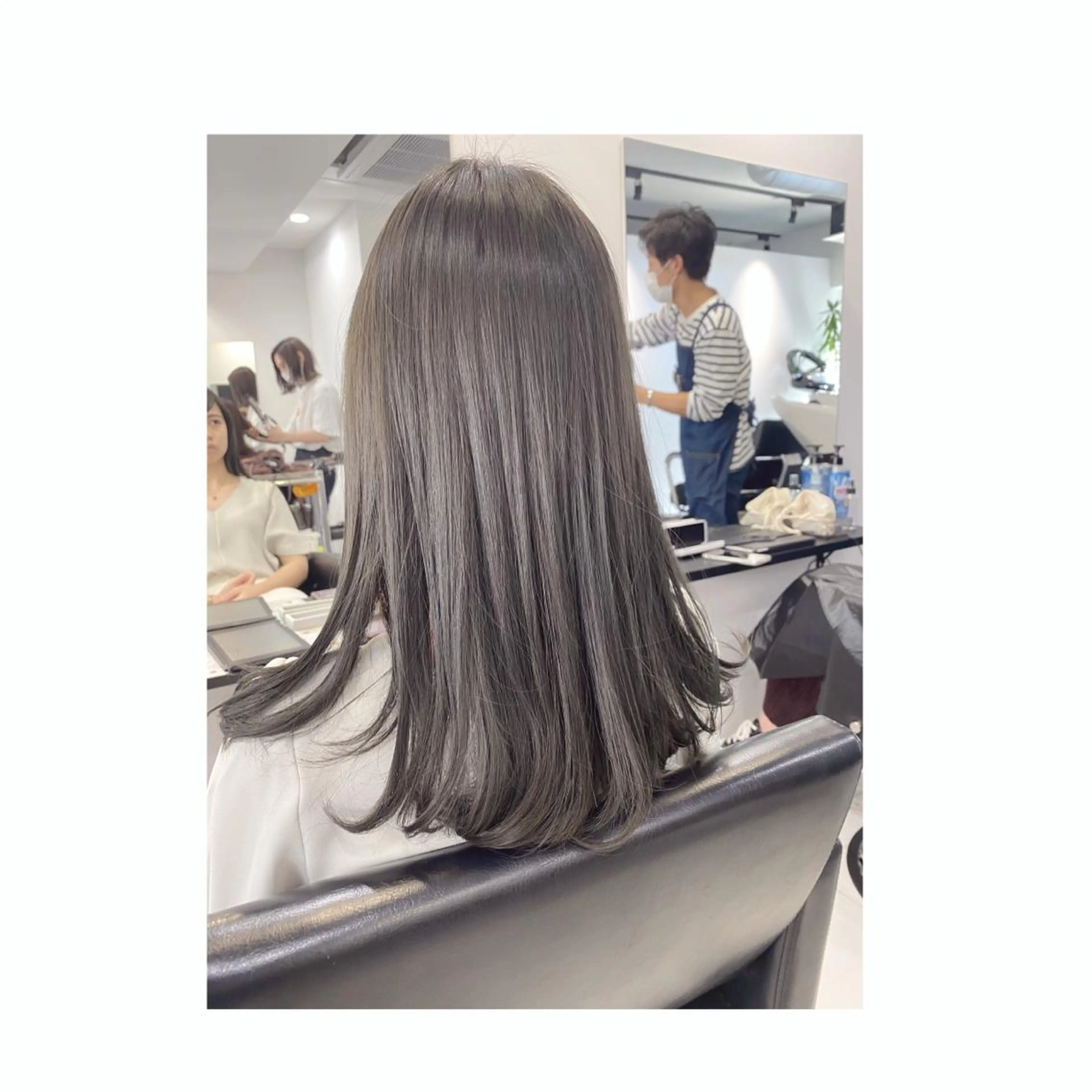 ミディアム アッシュ opus 店長大和 レイヤー/赤み消しのヘアスタイル