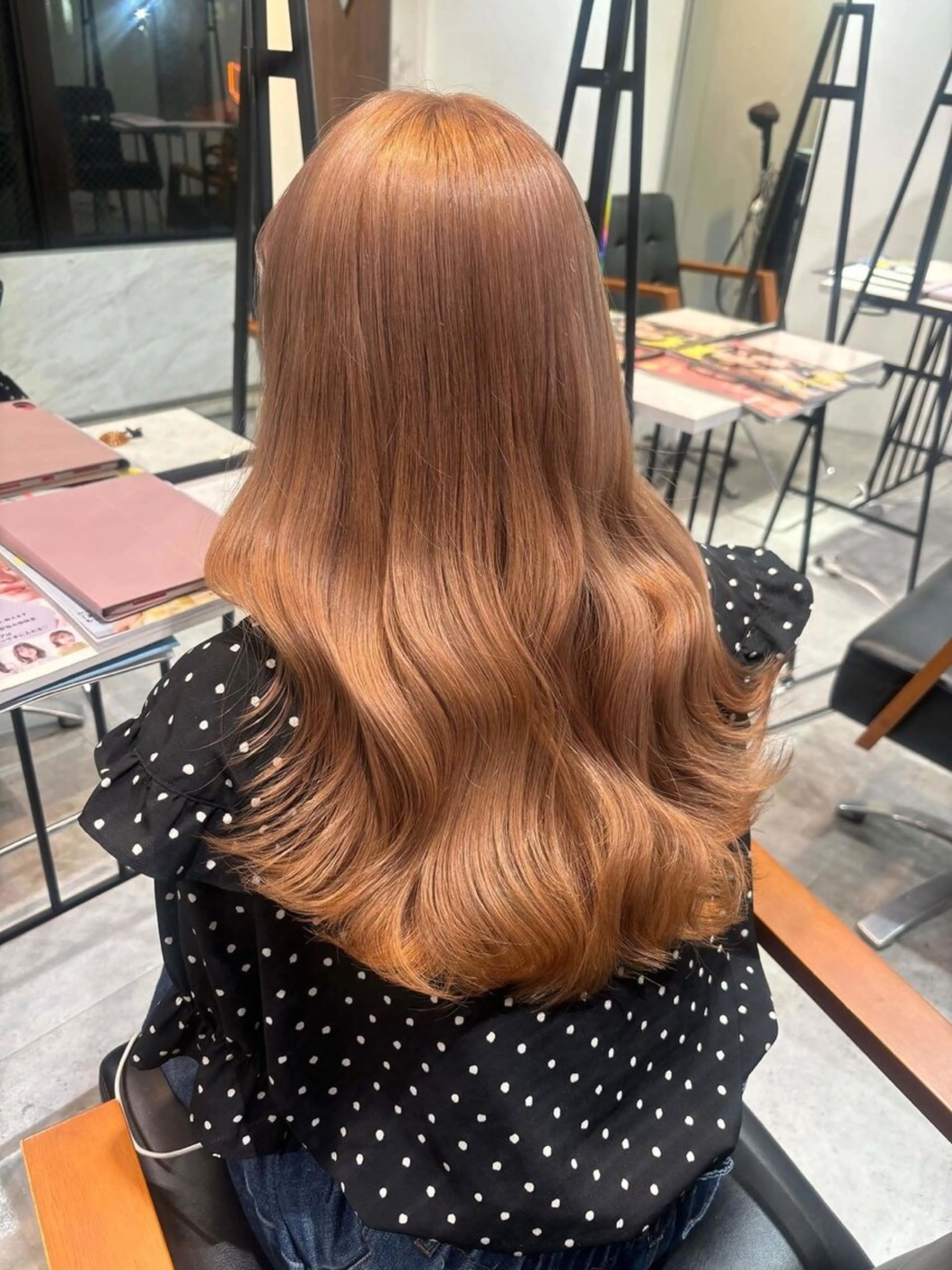 ロング カラー ヘアカラー トリートメント ここな/暖色カラー 🧡まつげパーマ🌼のマツエク・マツパデザイン