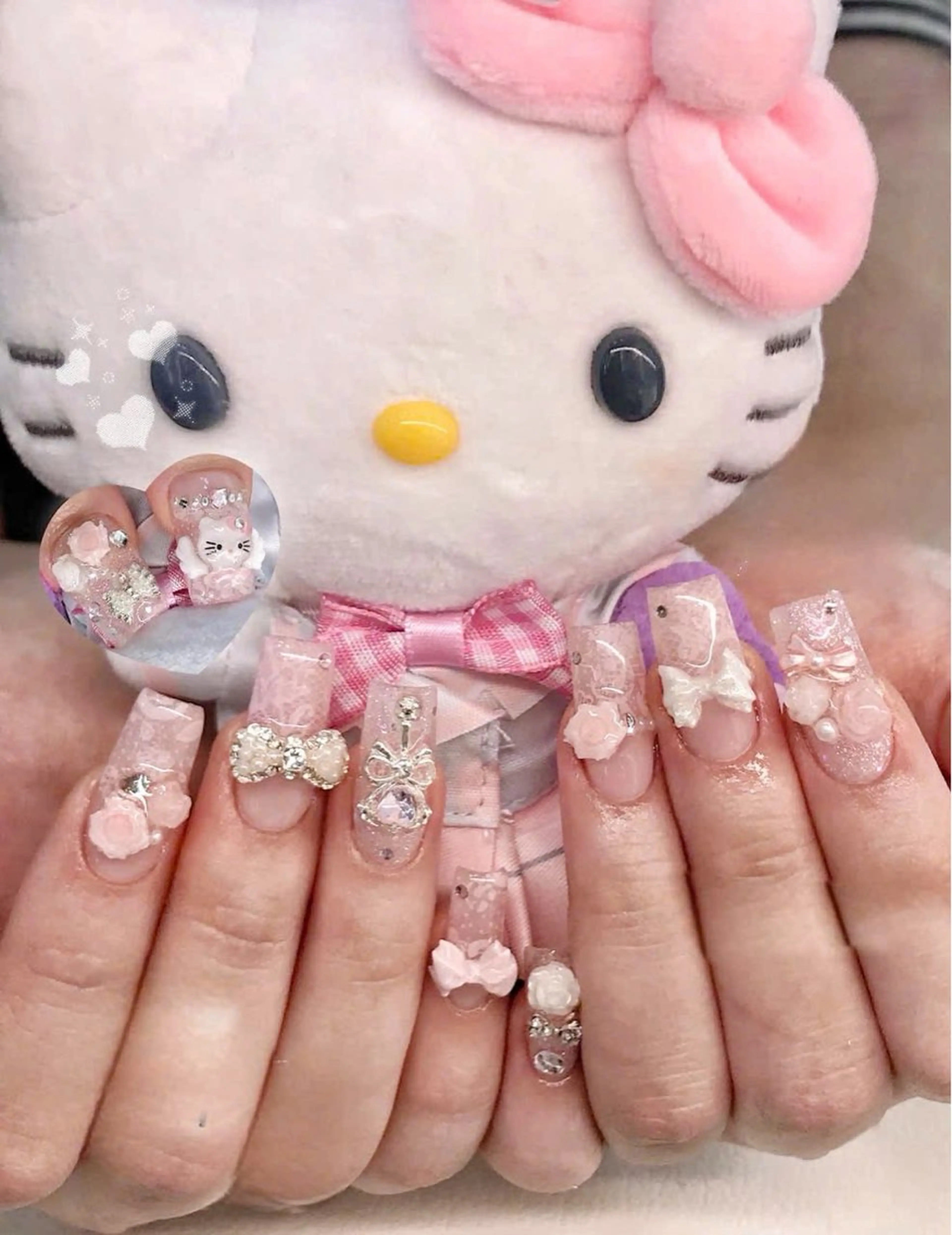 ネイル フレンチネイル キラキラネイル マグネットネイル ミラーネイル ニュアンスネイル MeiMei Nail モデル募集のネイルデザイン