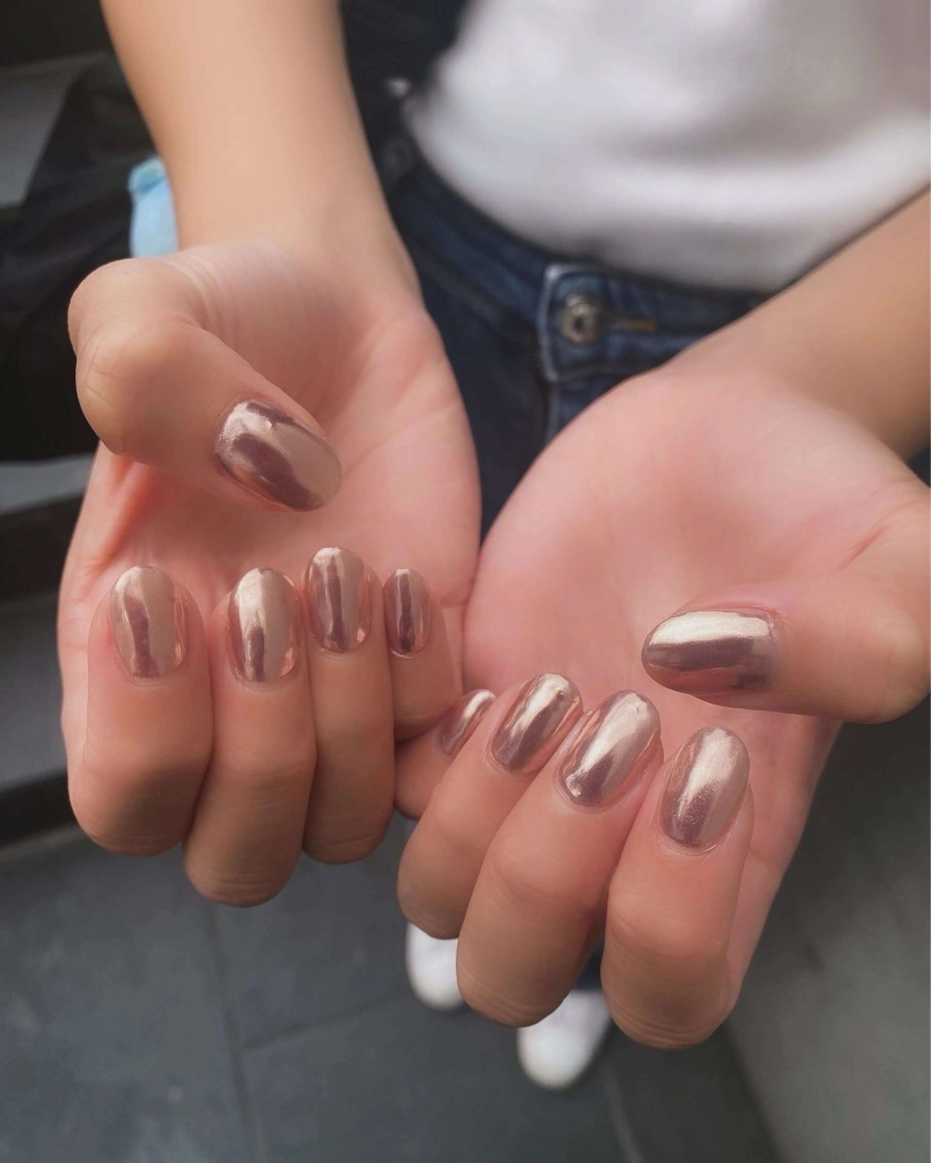 ネイル ミラーネイル ワンカラーネイル KONDO RIHO♡のネイルデザイン