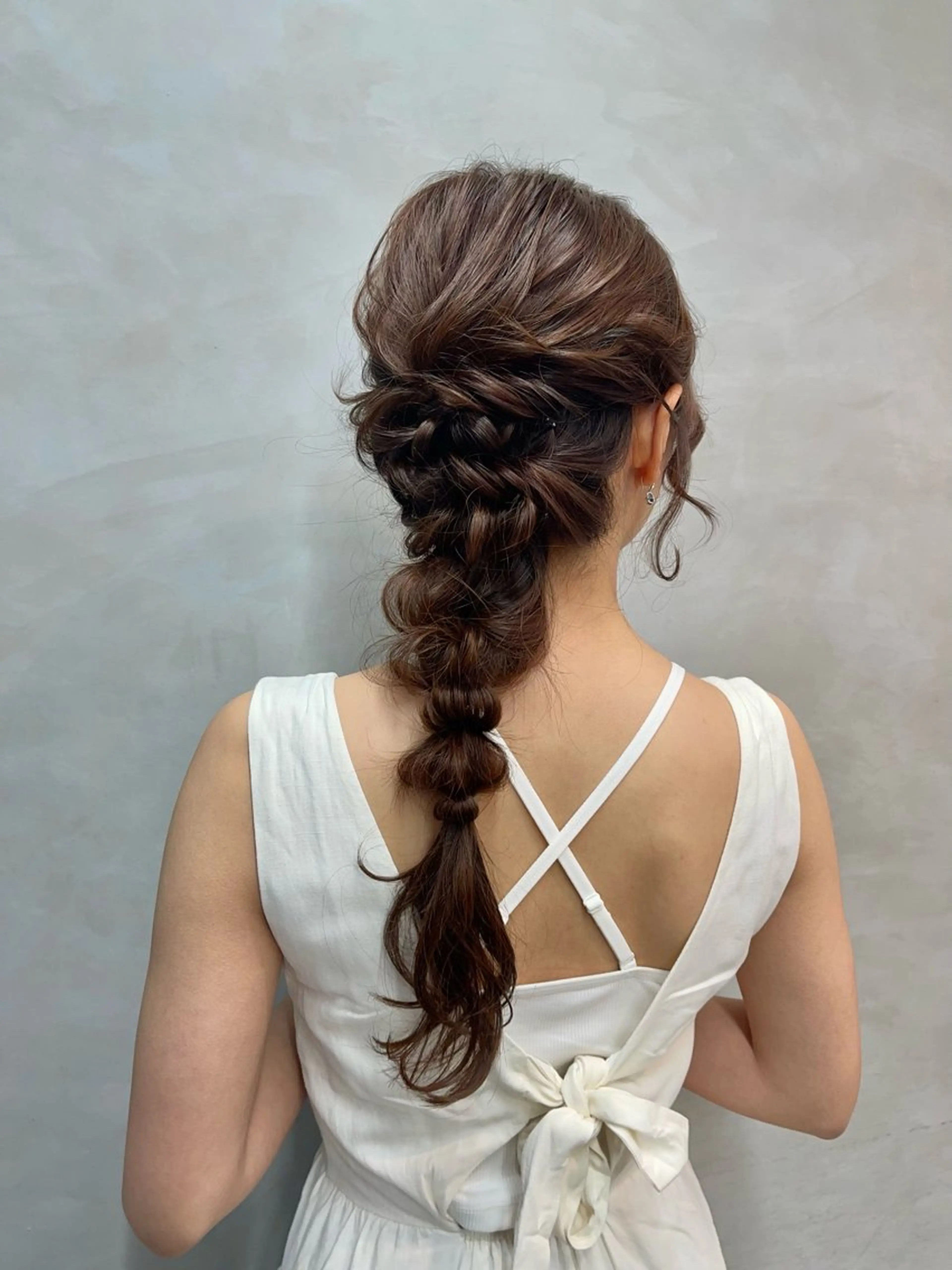 ロング ヘアアレンジ 結婚式・ブライダル デート 卒業式のヘアスタイル ヘアセット charm《銀座》 ヘアセット/縮毛矯正のヘアスタイル