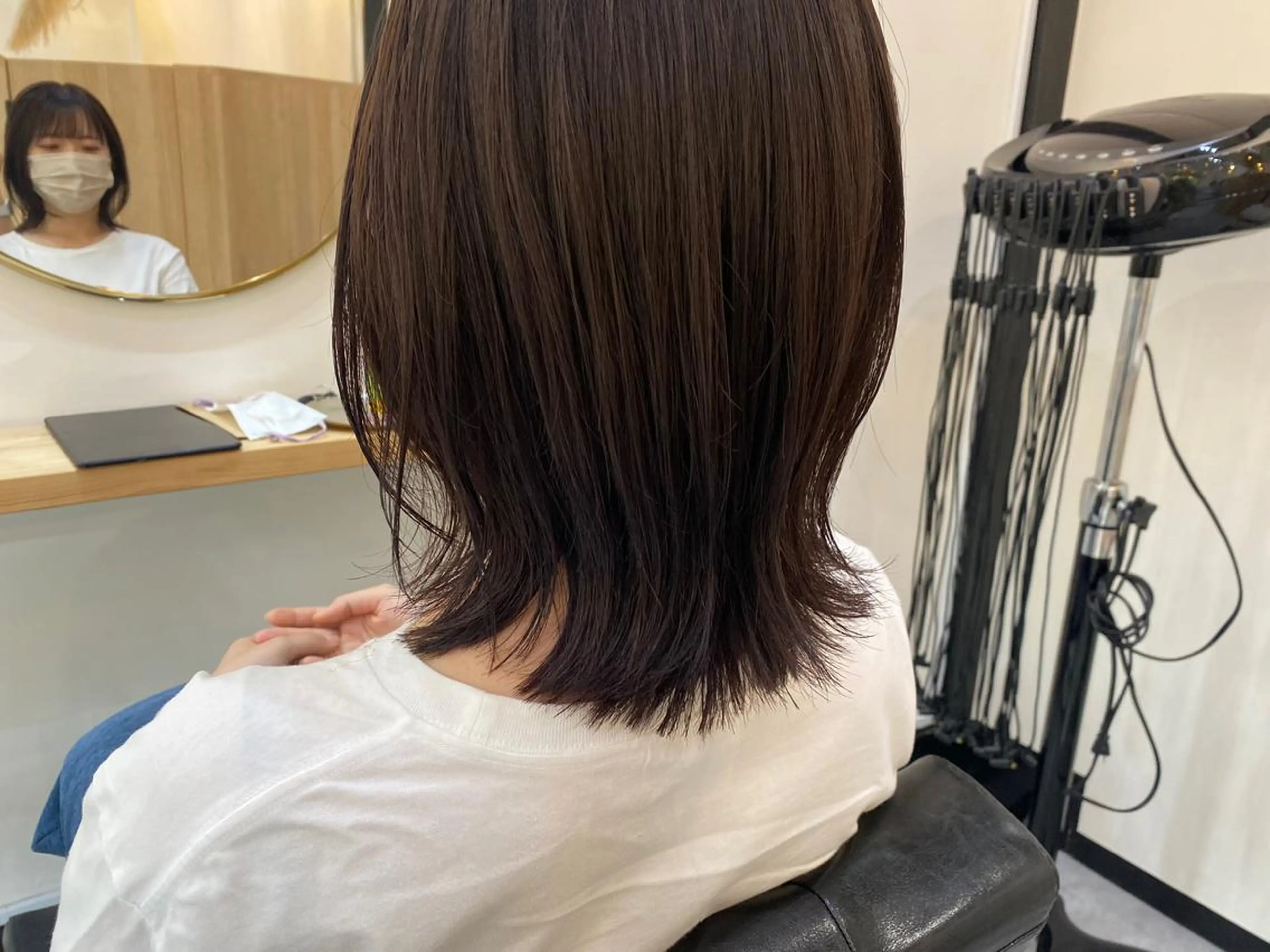 ミディアム カラー イルミナカラー くびれヘア 外ハネヘア カット ヘアカラー トリートメント ヘッドスパ CARICIA🌱 masaeのヘアスタイル