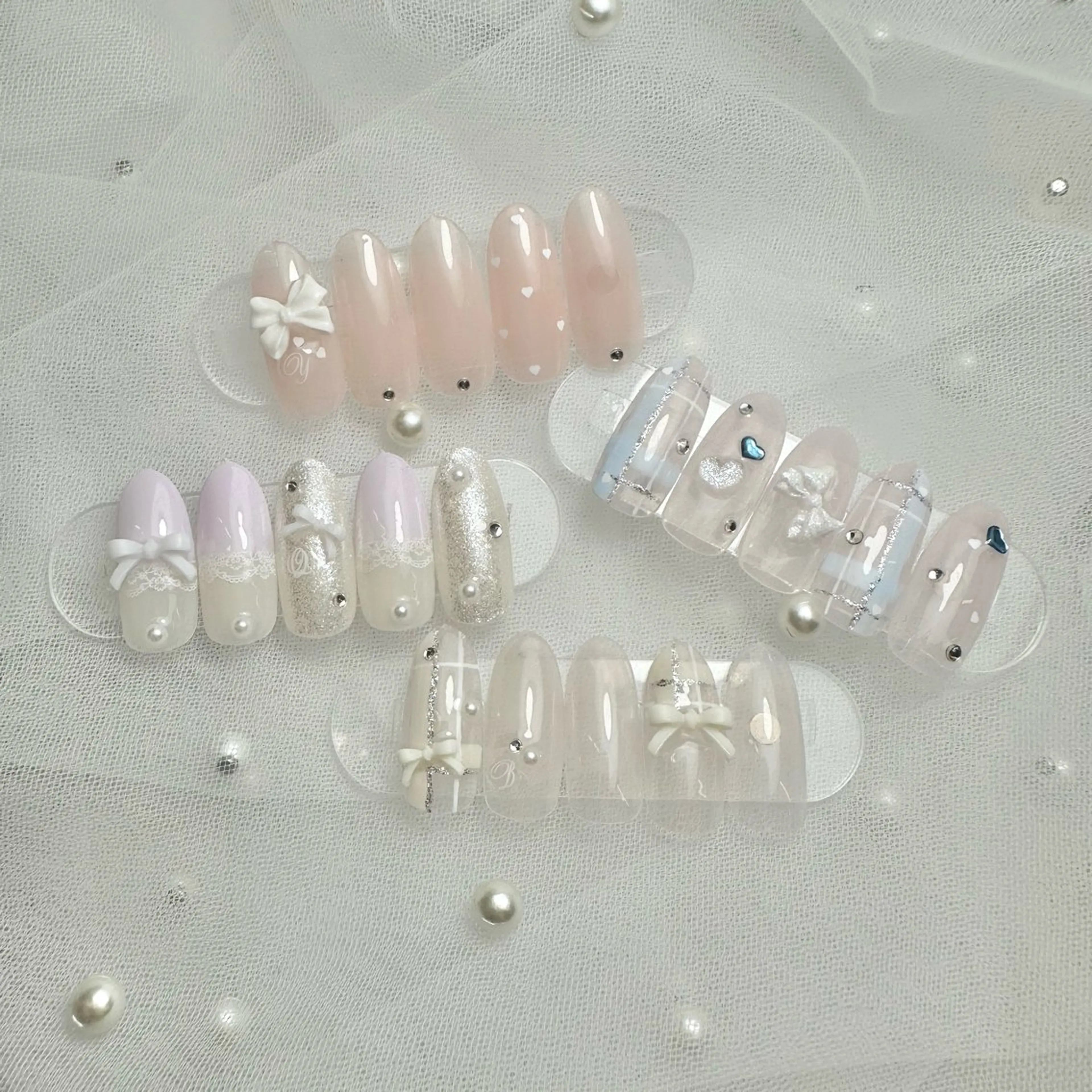 ネイル ガーリー オフィスネイル ハンドネイル nami🐰🎀 堺筋本町ネイルサロンのネイルデザイン