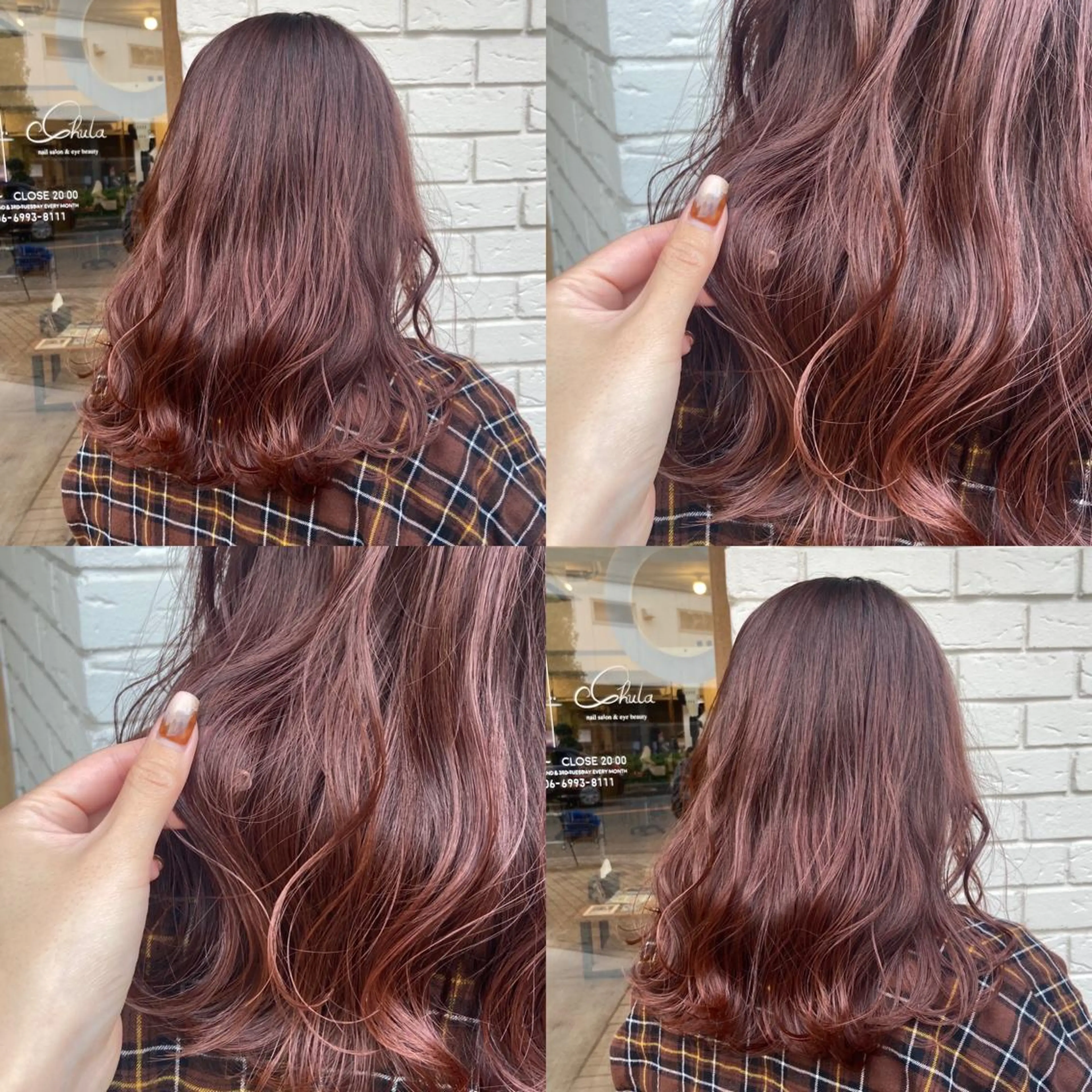 セミロング 韓国|ミルクティ momoeのヘアスタイル