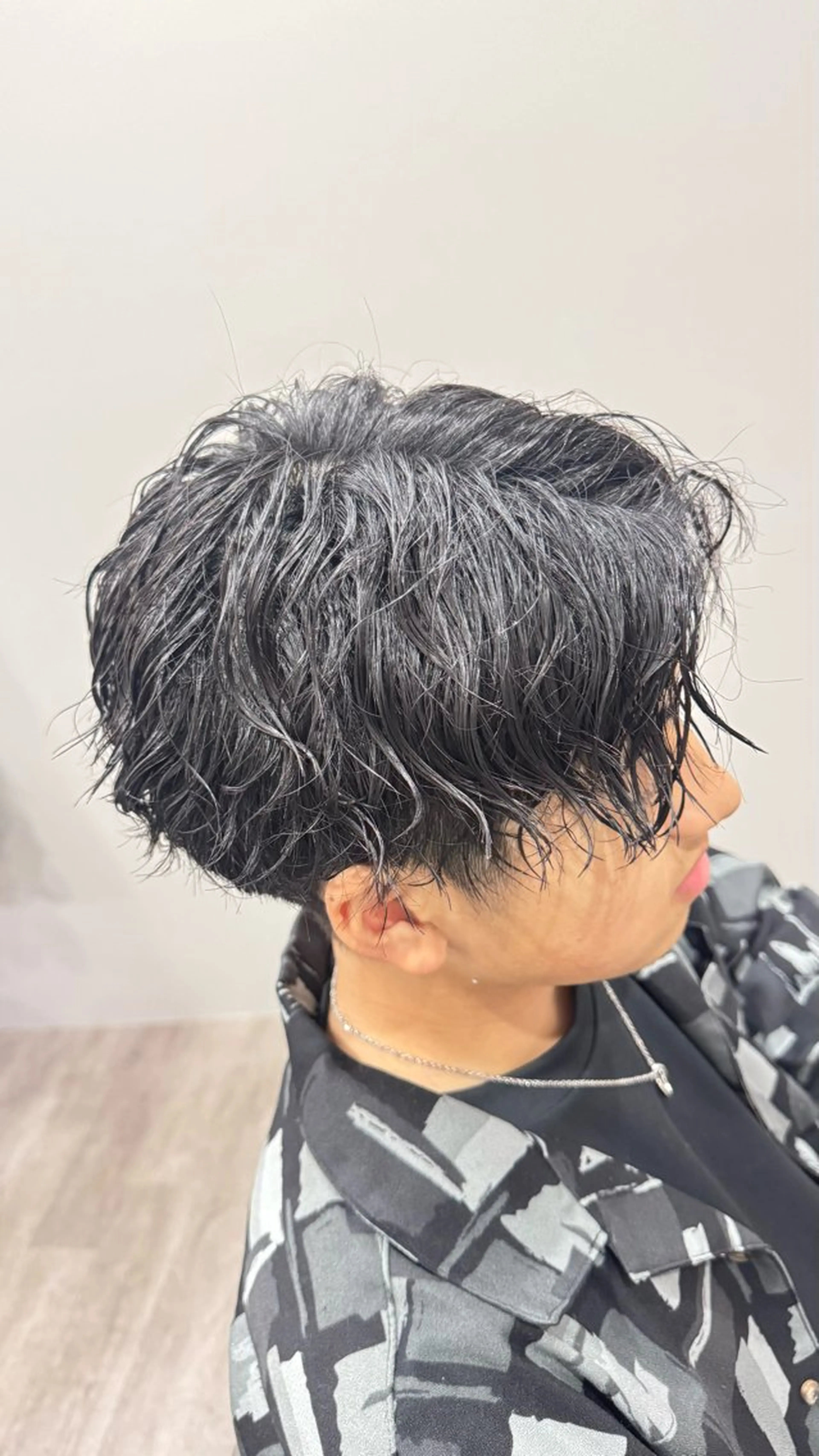 パーマ メンズ カット パーマ ヘアセット mid-c アシスタントひさとのヘアスタイル