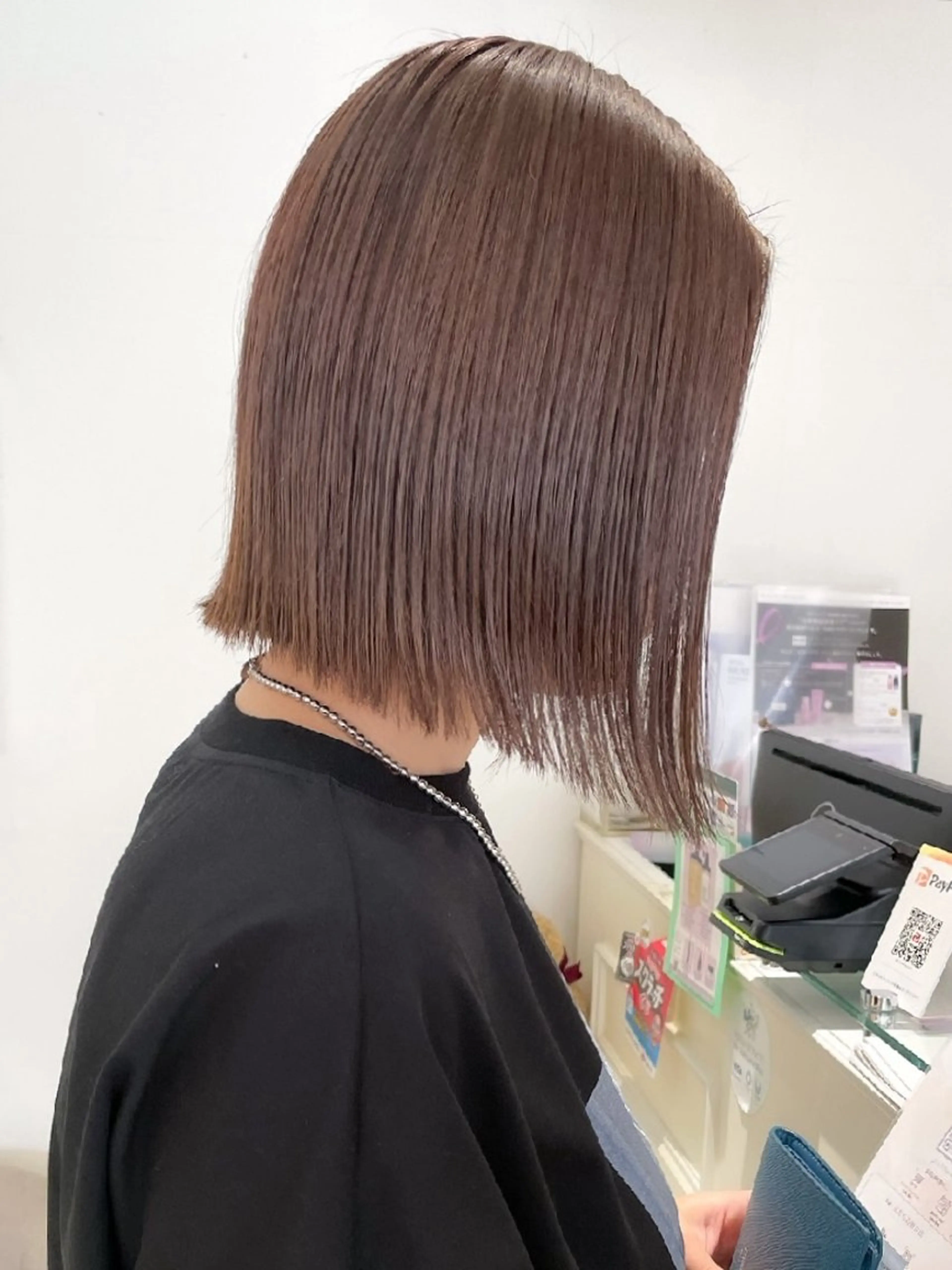 顔周りカット+ワンカラー✨1STEPトリートメントつき！※再来+500円の写真