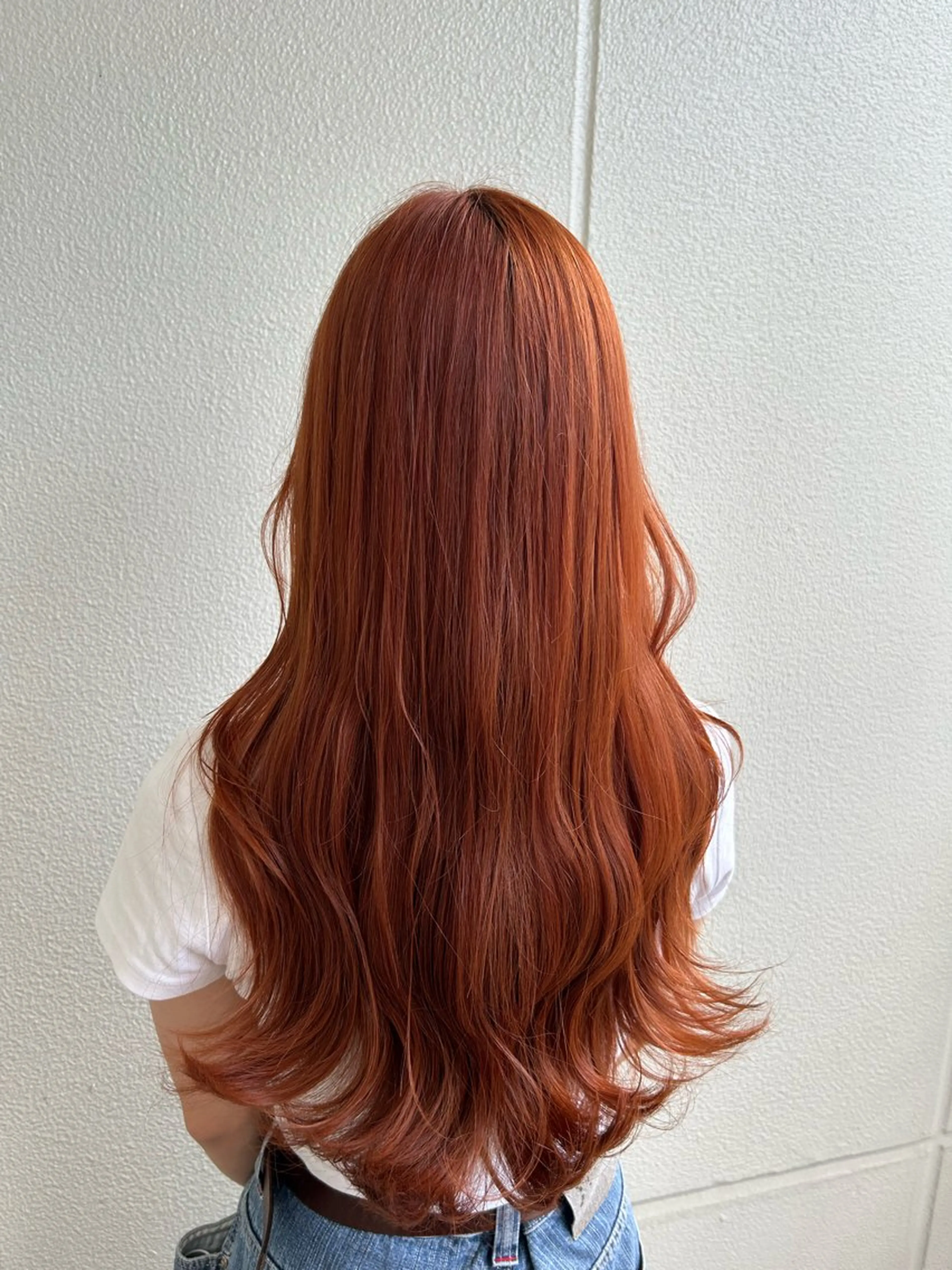 ロング カラー オレンジ 《暖色/韓国hair 》🇰🇷桑原ユキネのヘアスタイル