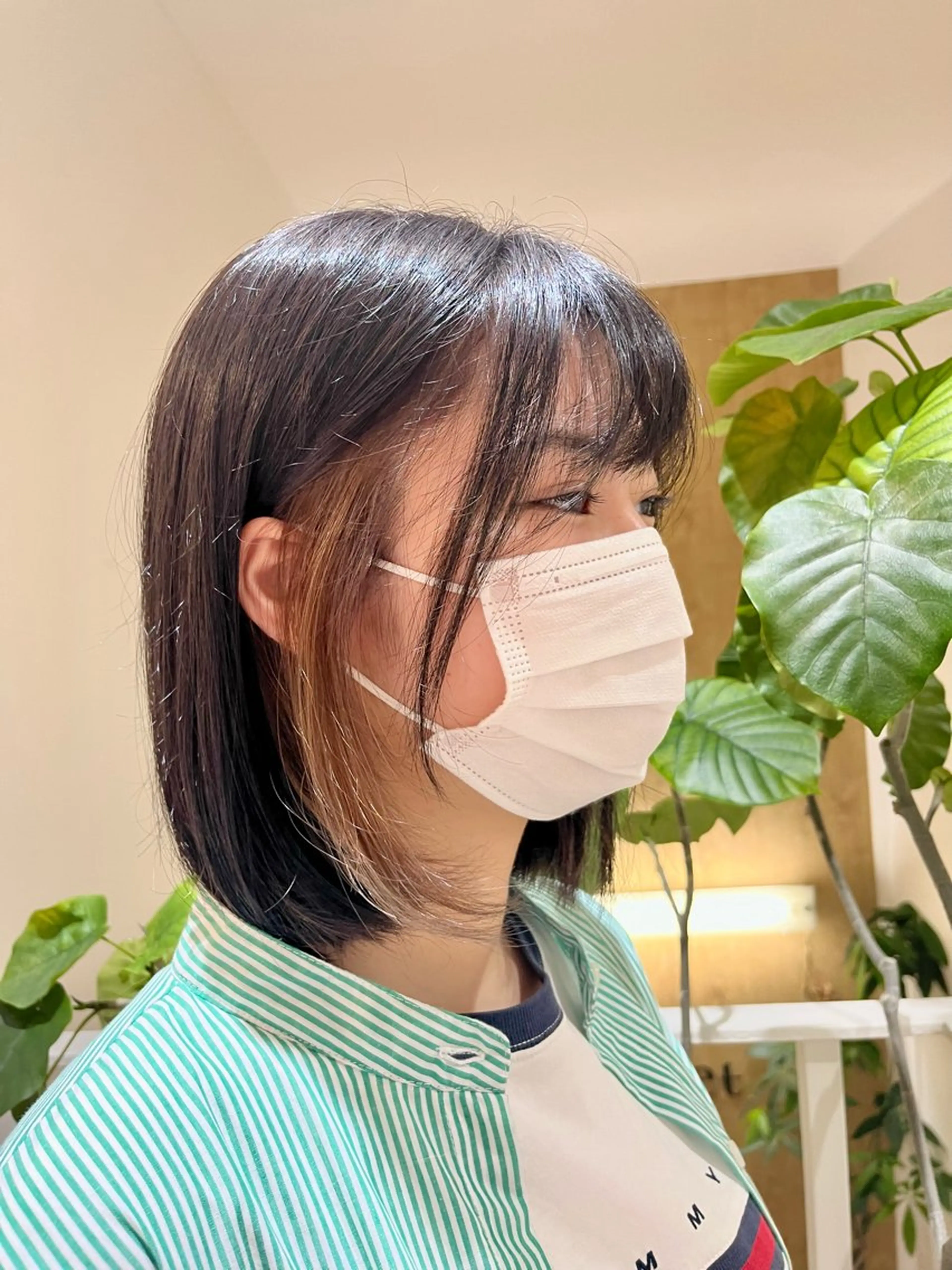 ショート カラー ベージュカラー インナーカラー ボブ 暖色カラー/ダブル カラー/名古屋/辻のヘアスタイル