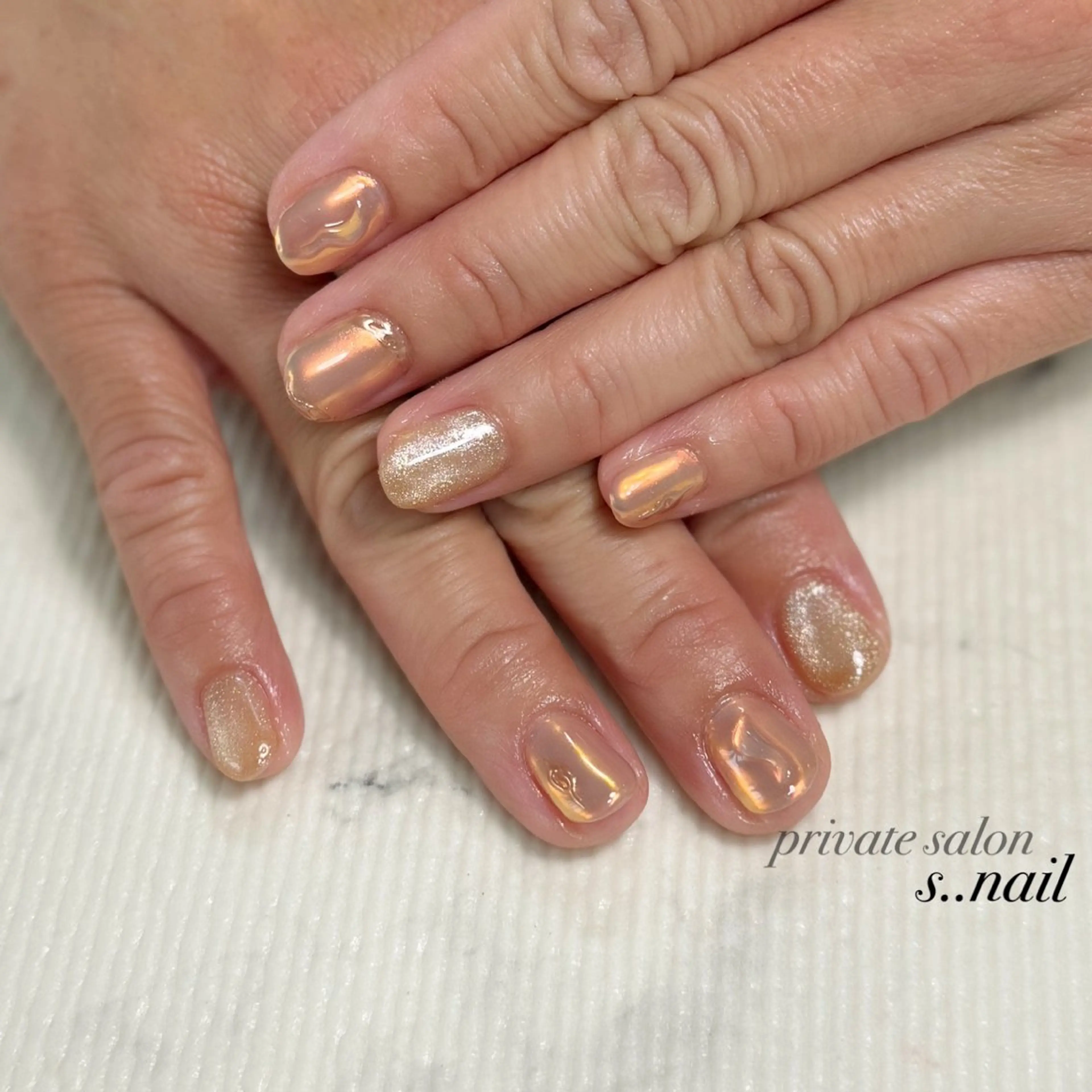 ネイル おそろいネイル ハンドネイル フットネイル s..nail / MORITAのネイルデザイン