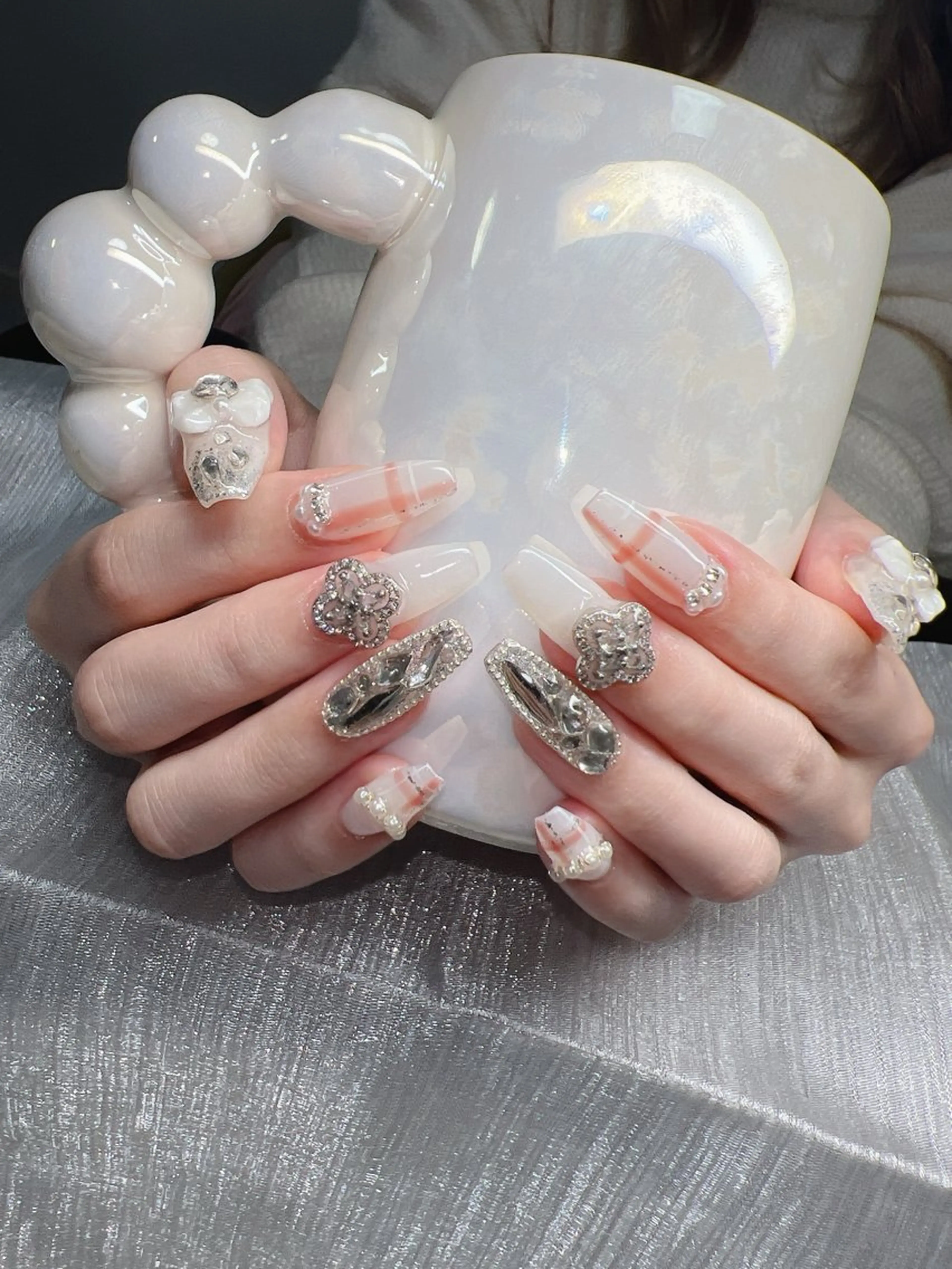 ネイル 長さ出し ハロウィン マグネットネイル ミラーネイル ネイルチップ Lee Nails チップ長さだし専門店のネイルデザイン
